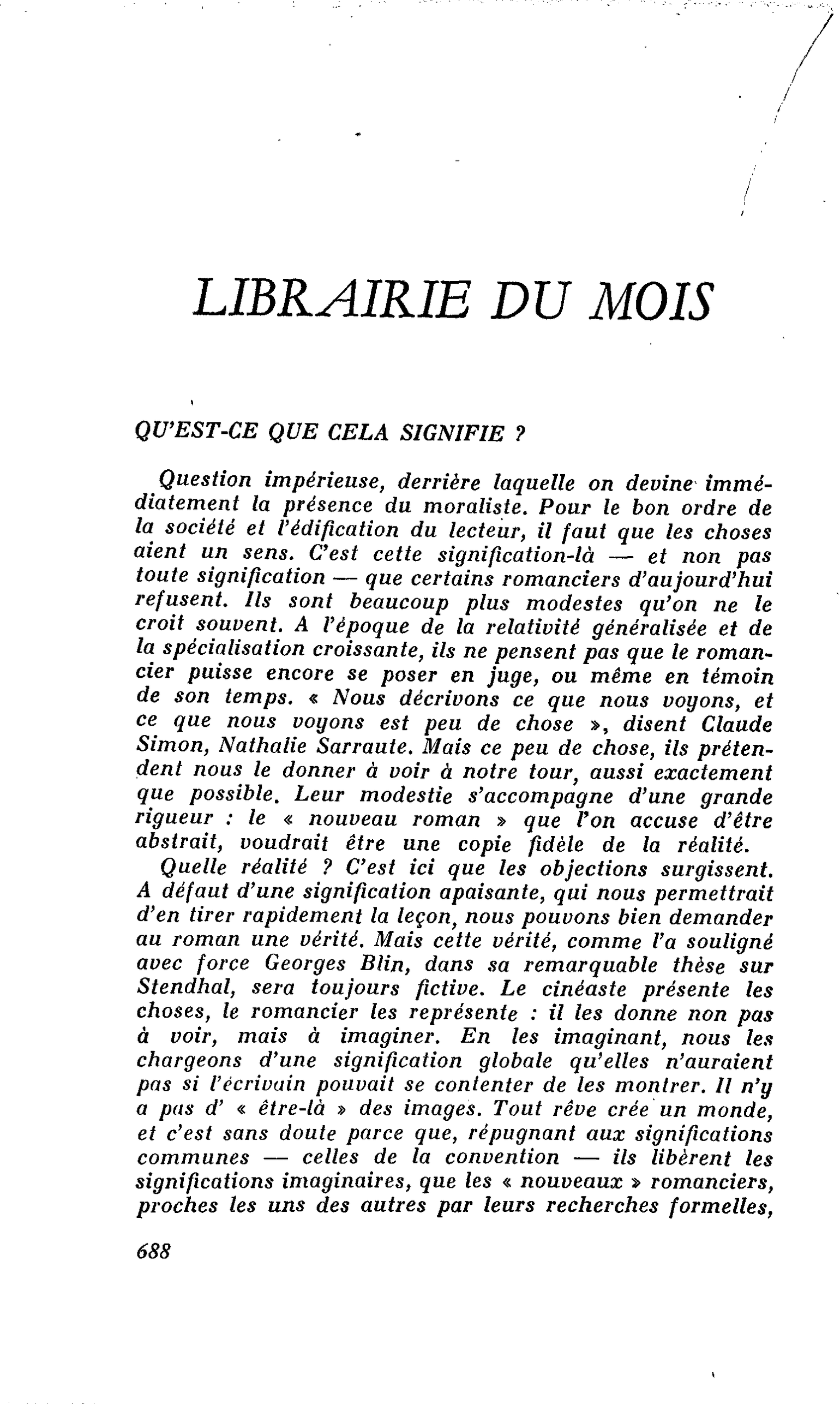 QU’EST-CE QUE CELA SIGNIFIE ?