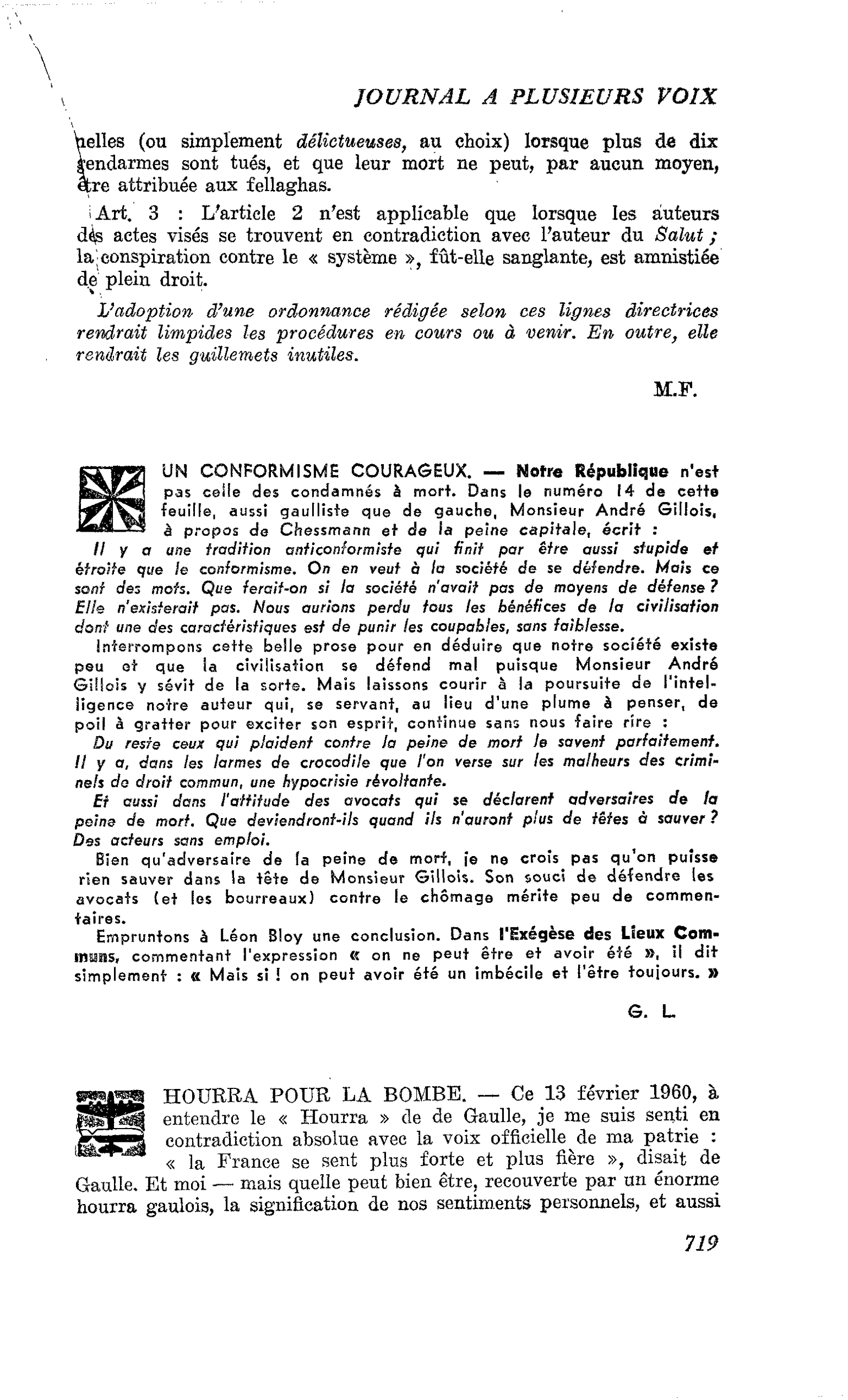 HOURRA POUR LA BOMBE