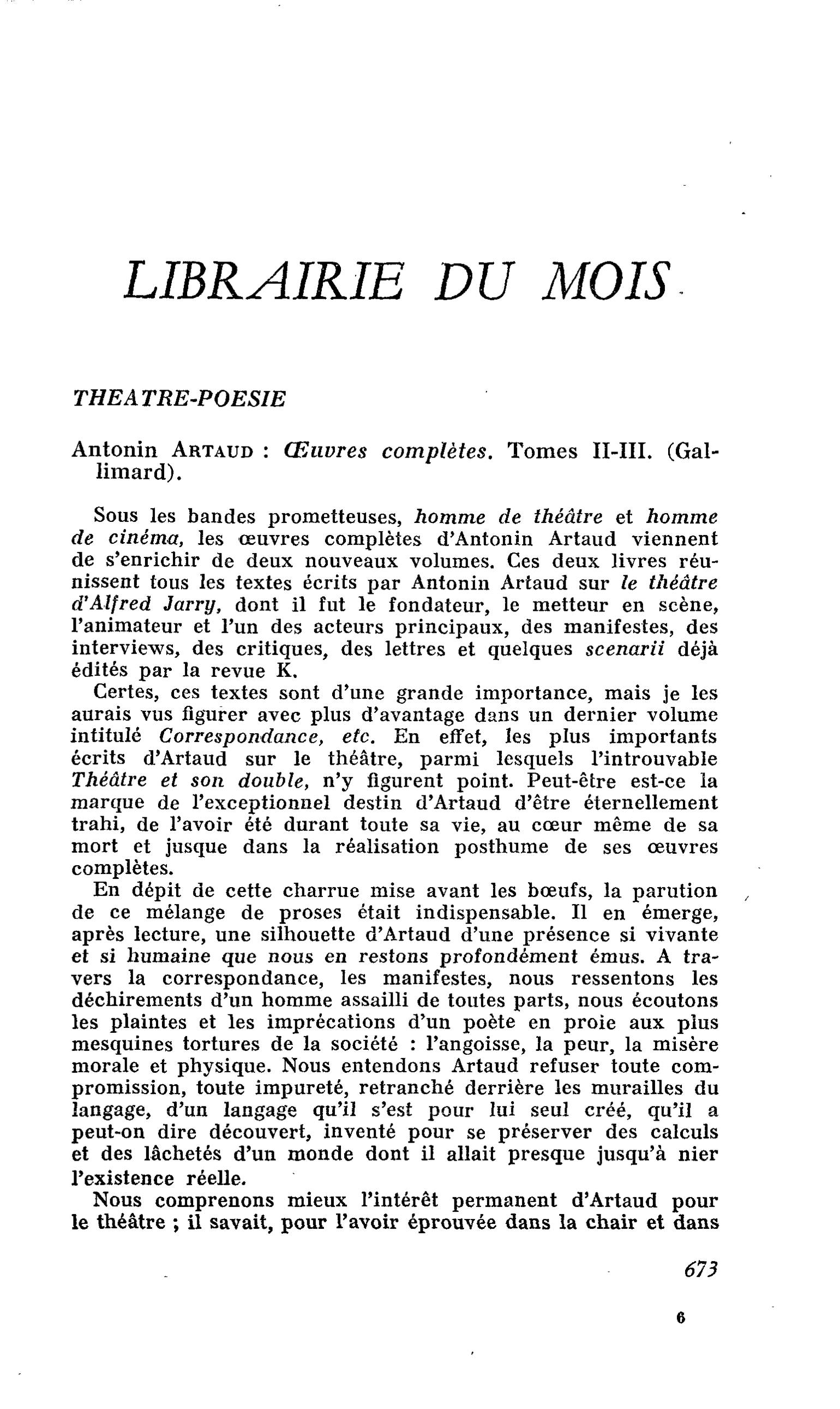 Antonin Artaud : Oeuvres complètes. Tomes II-III