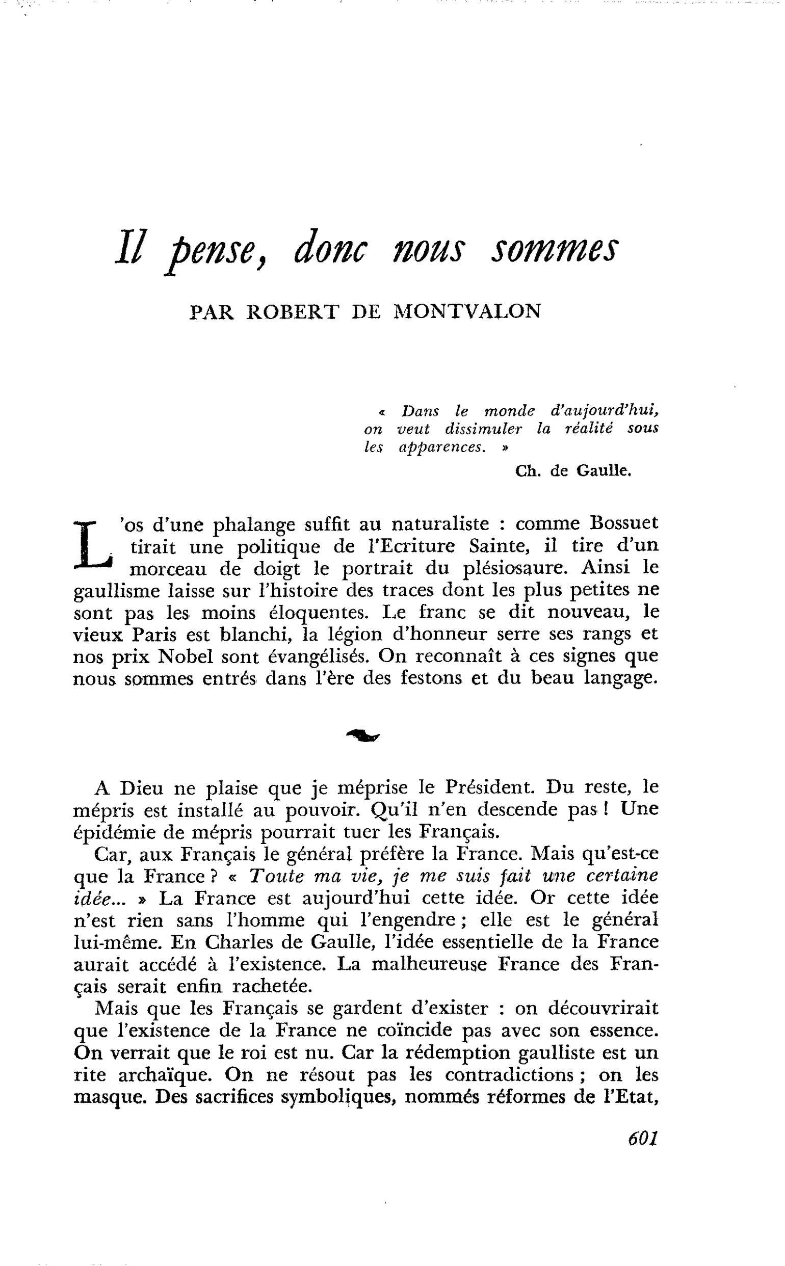 Il pense, donc nous sommes