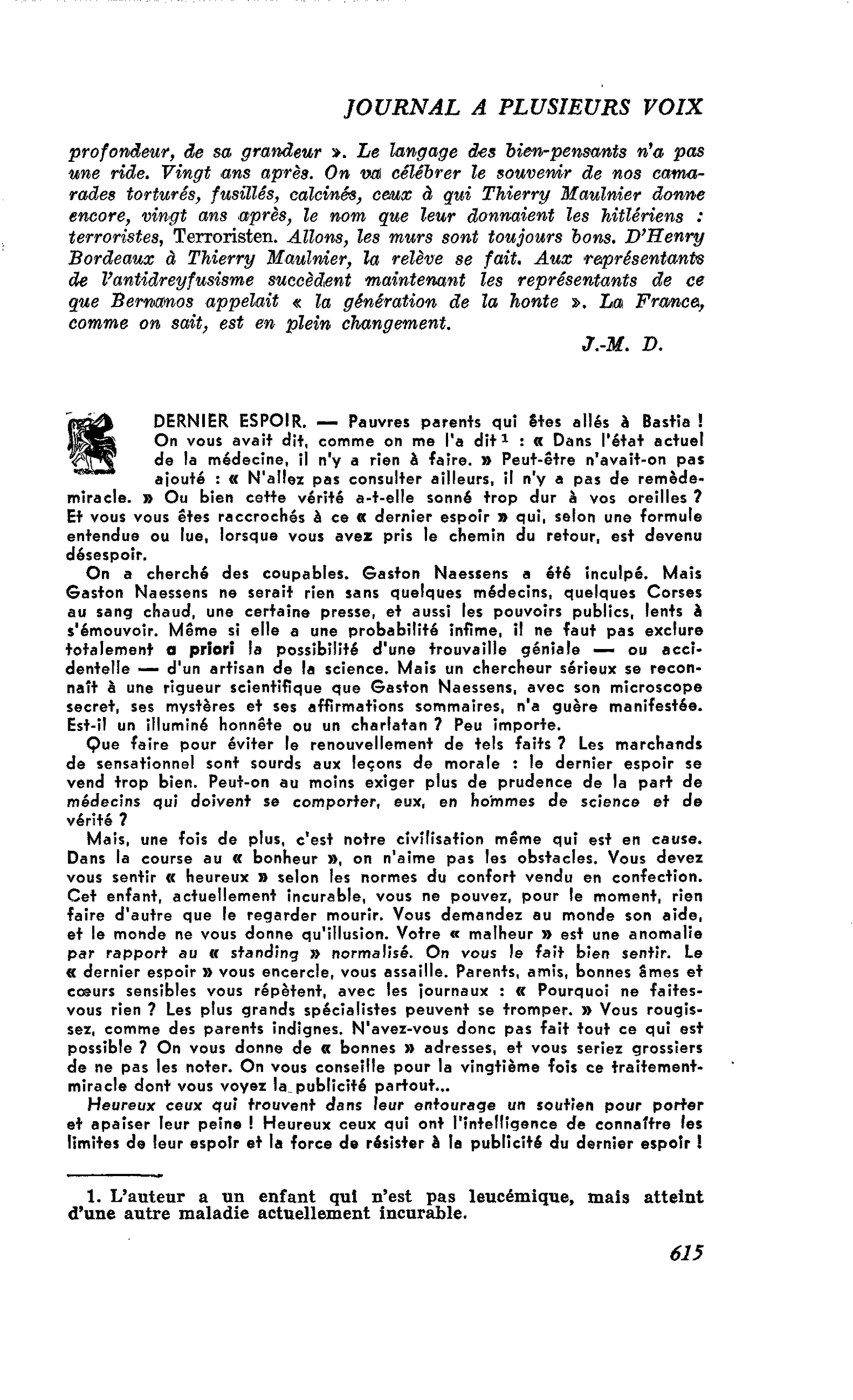 DERNIER ESPOIR