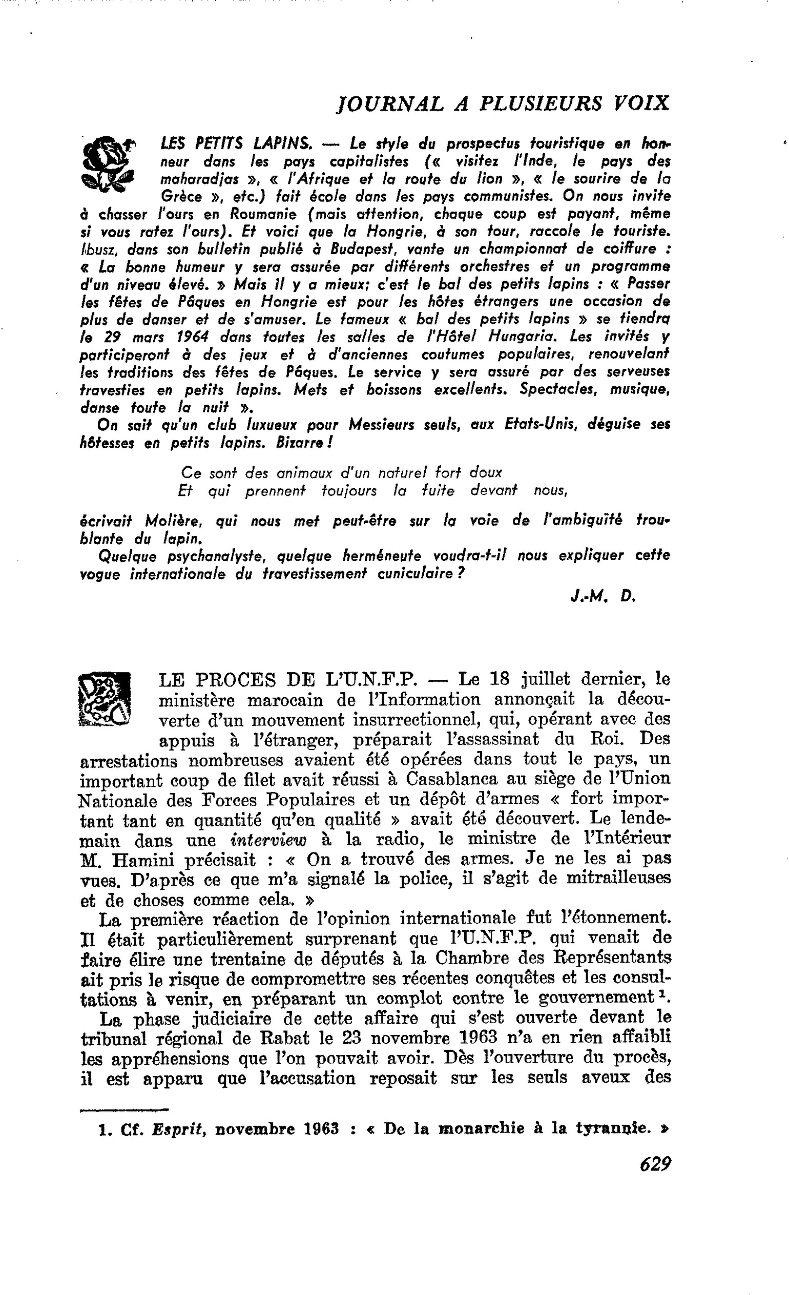 LE PROCES DE L’U.N.F.P.
