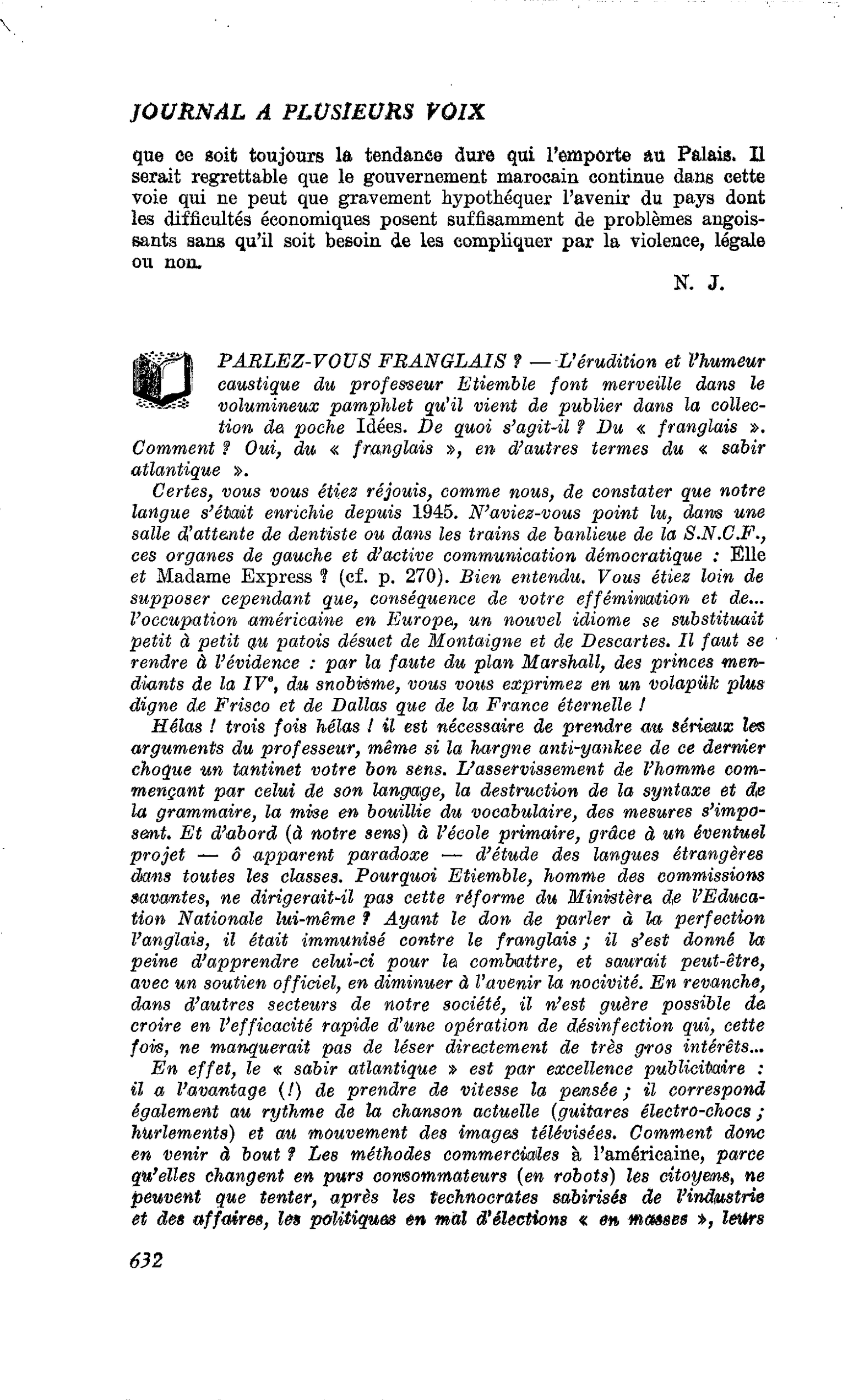 PARLEZ-VOUS Français ?
