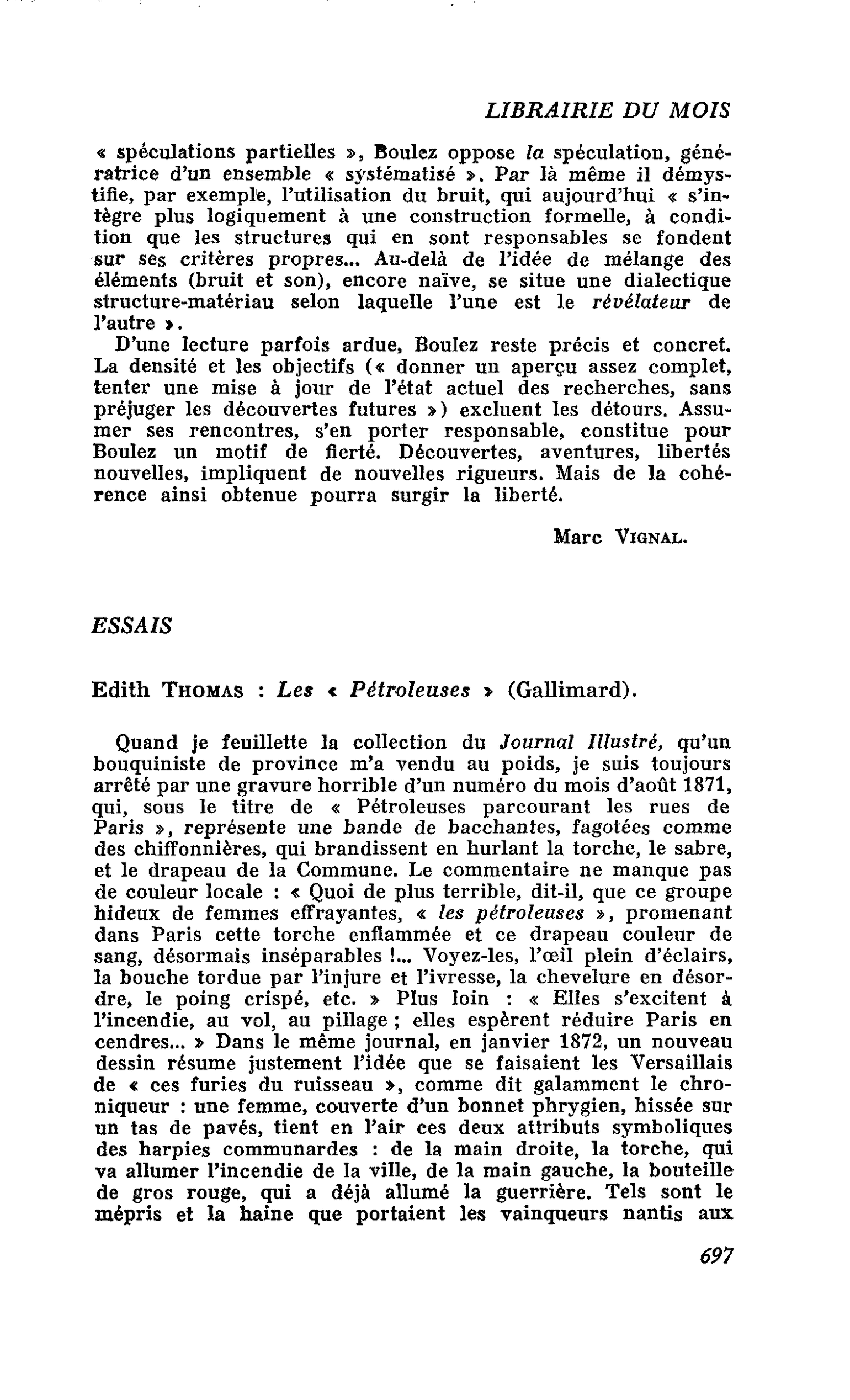 Edith Thomas : Les « Pétroleuses »