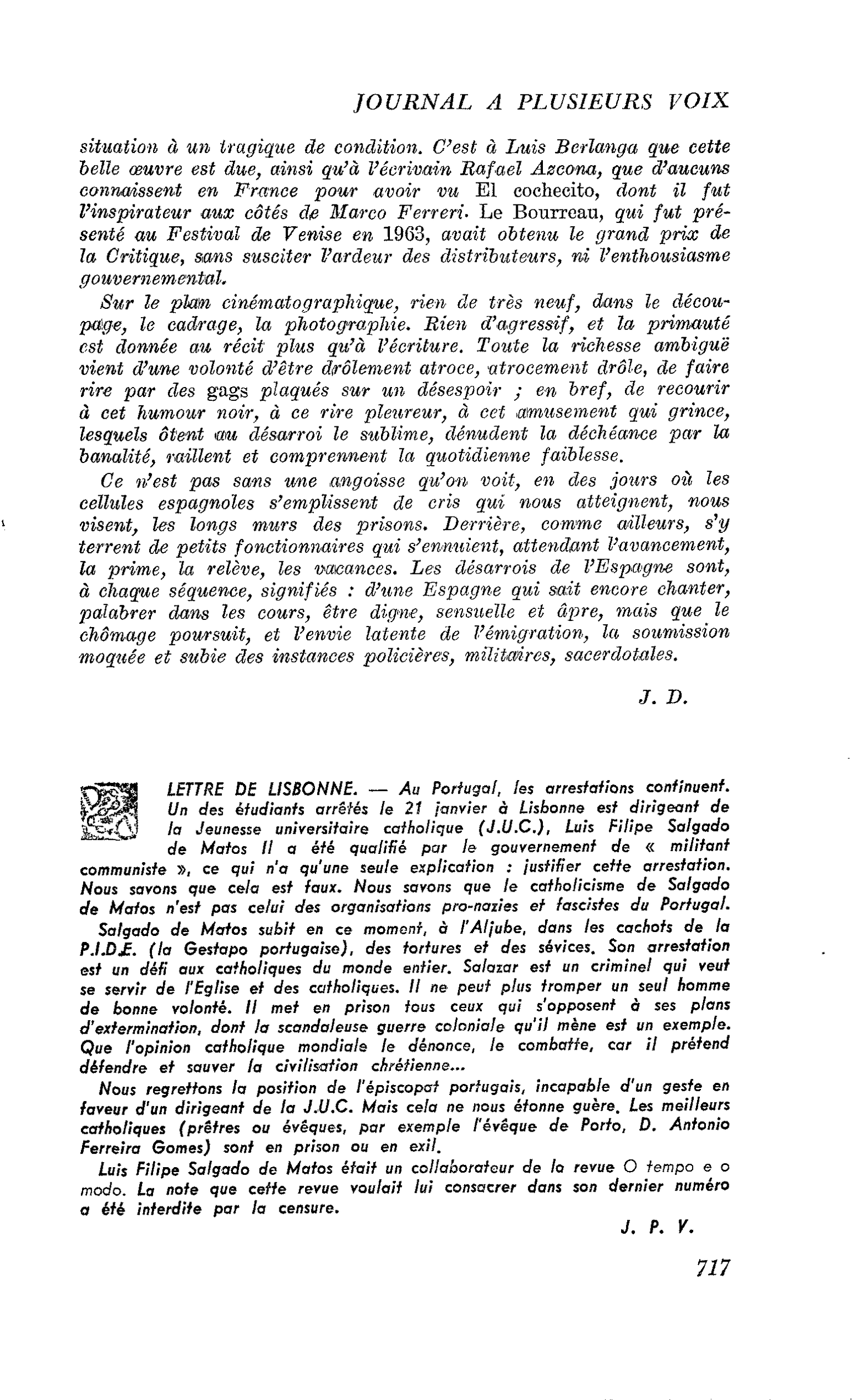 LETTRE DE LISBONNE