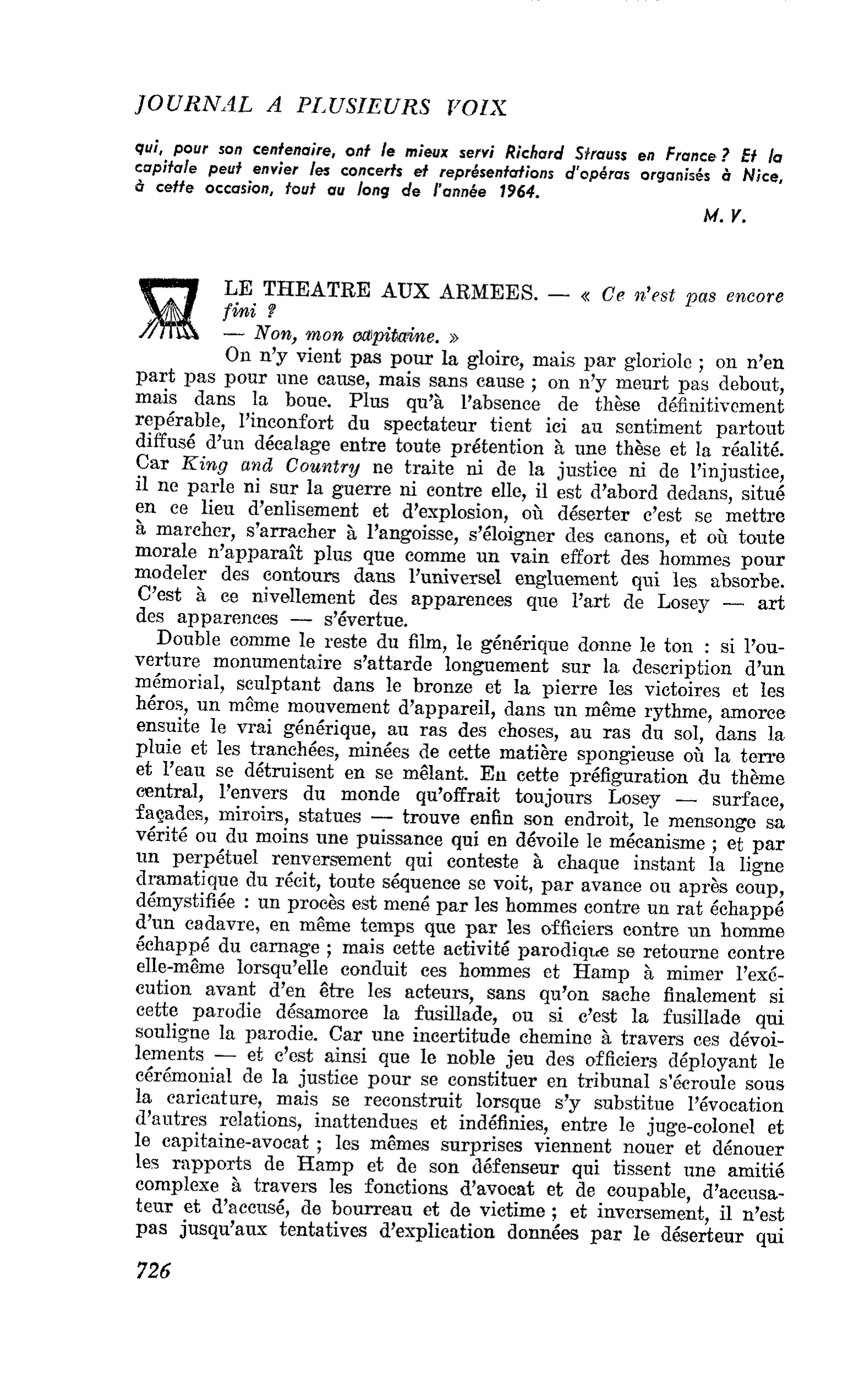 LE THEATRE AUX ARMEES