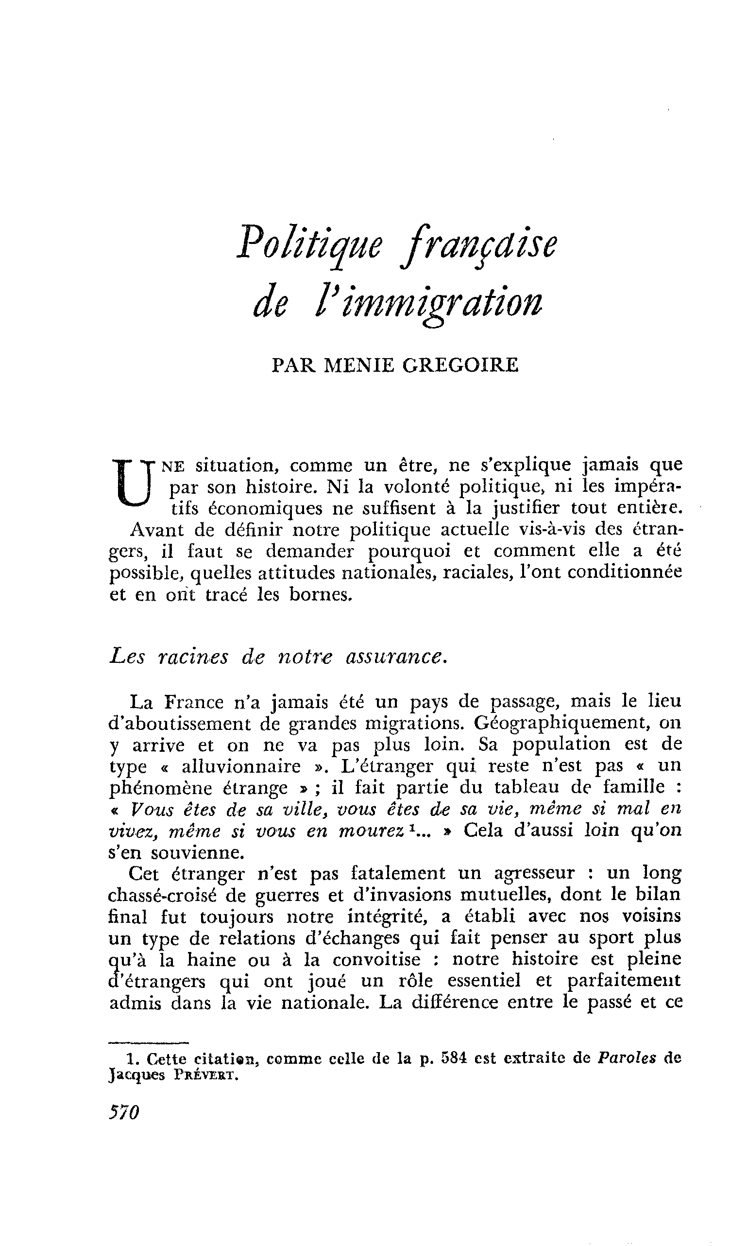 Politique française de l’immigration