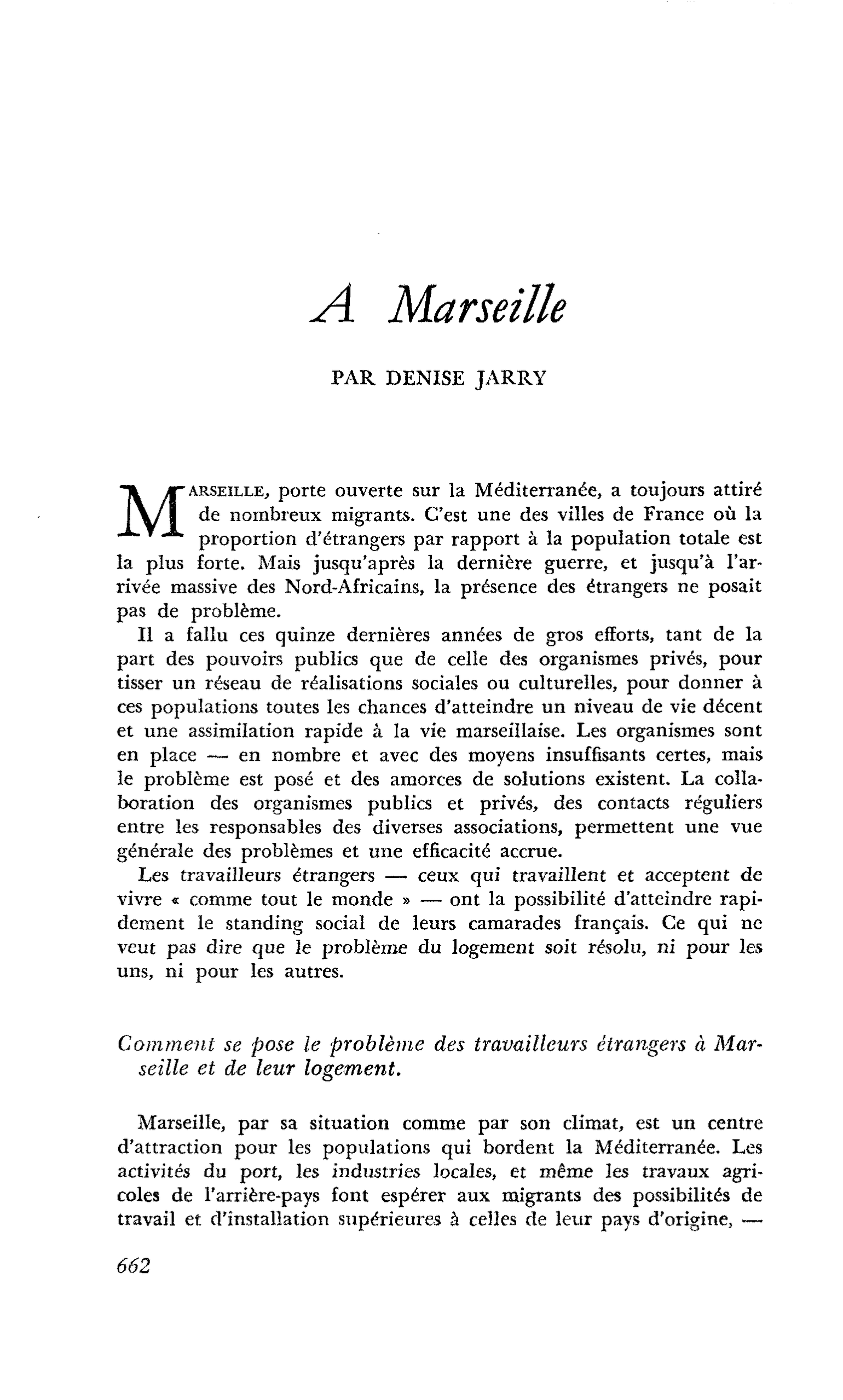 A Marseille
