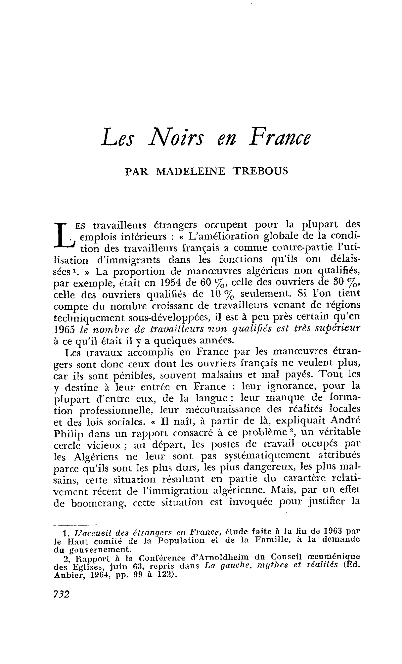 Les Noirs en France
