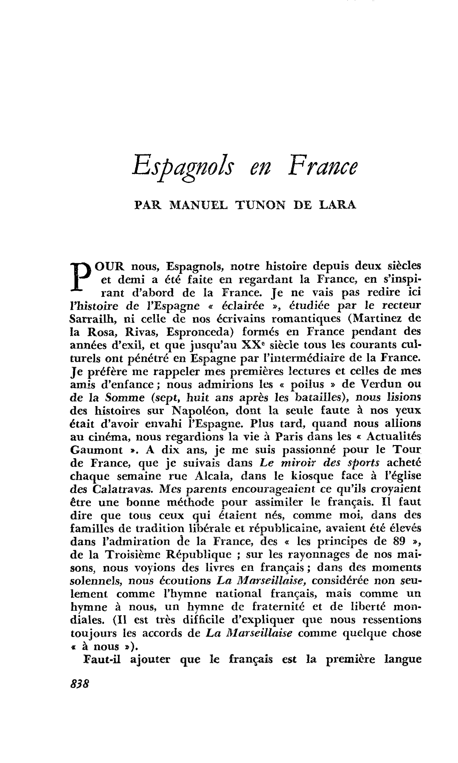 Espagnols en France