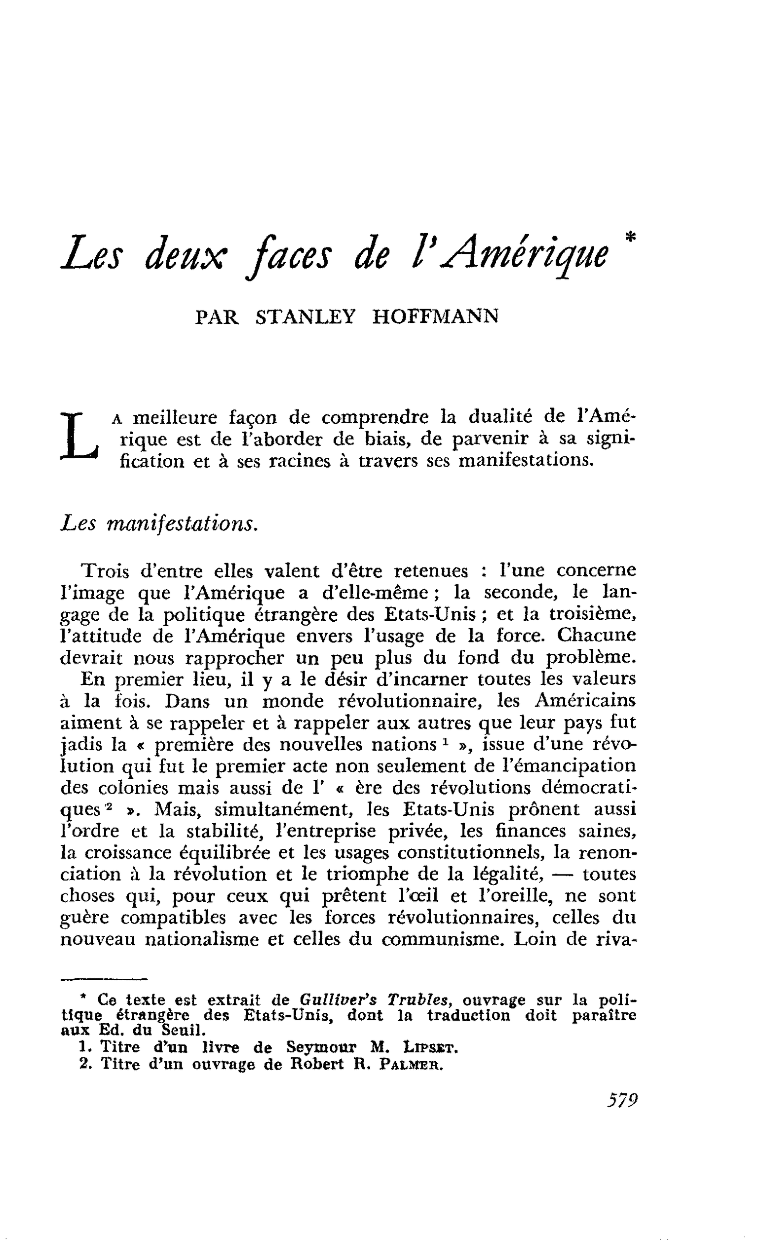 Les deux faces de l’Amérique
