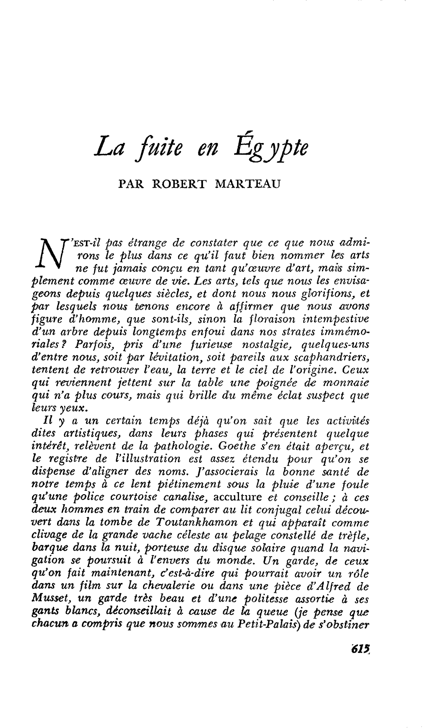 La fuite en Égypte