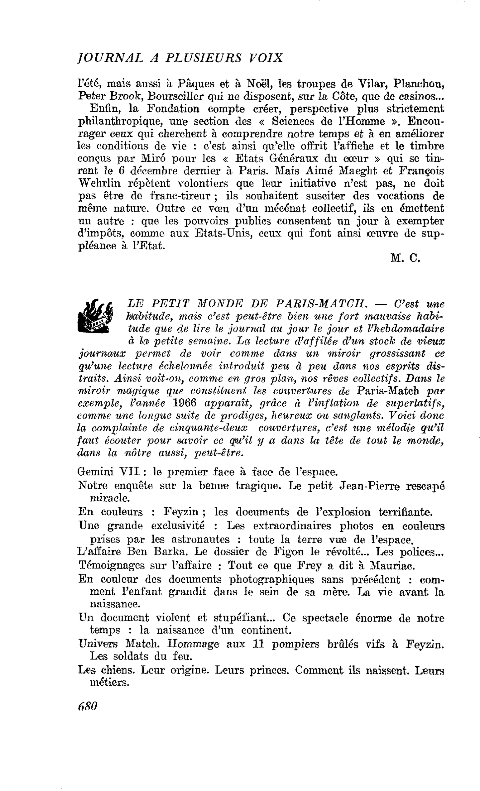 LE PETIT MONDE DE PARIS-MATCH