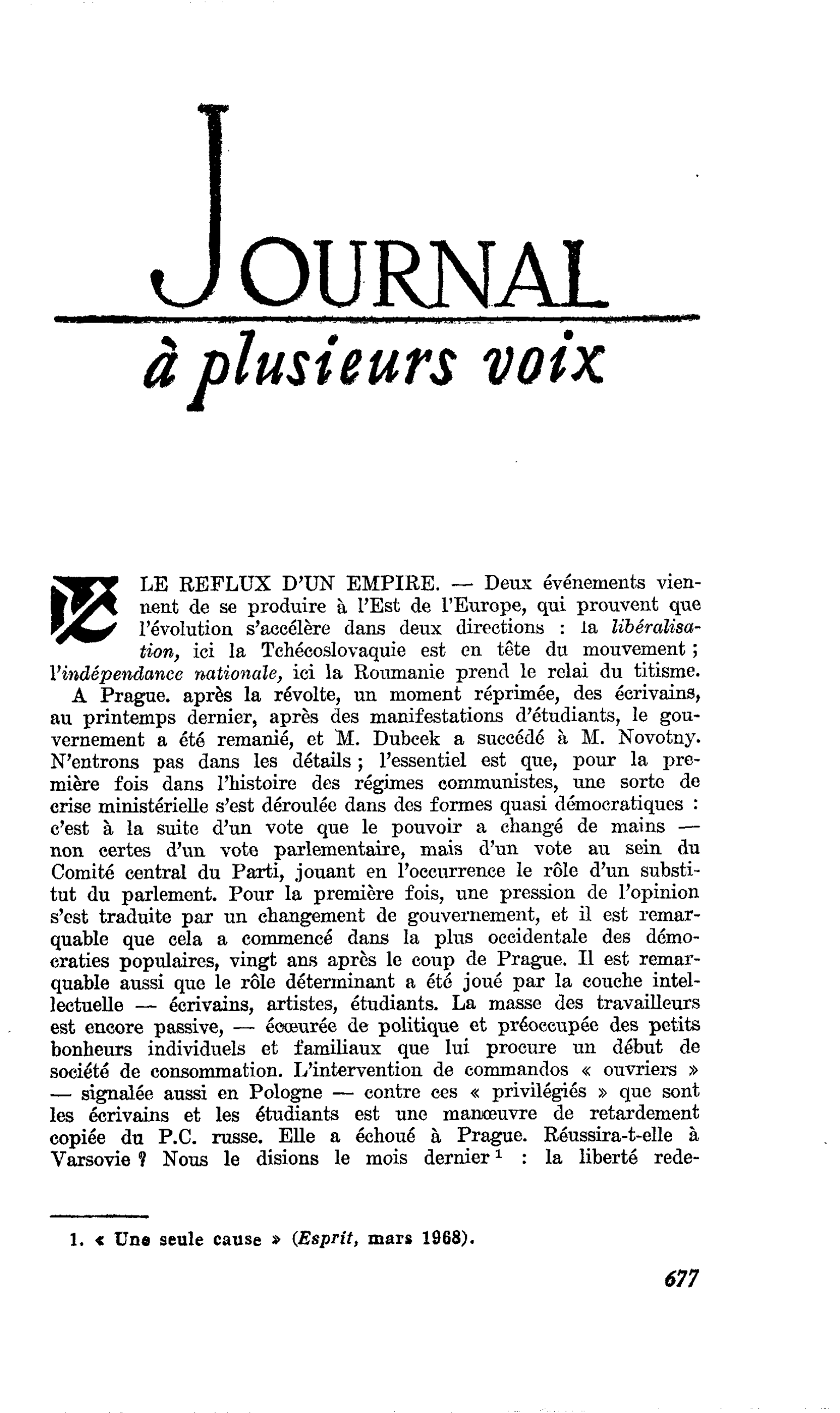 LE REFLUX D’UN EMPIRE