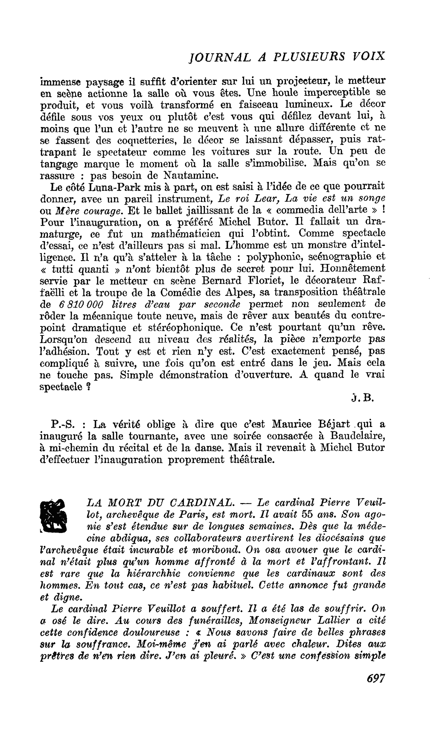 LA MORT DU CARDINAL