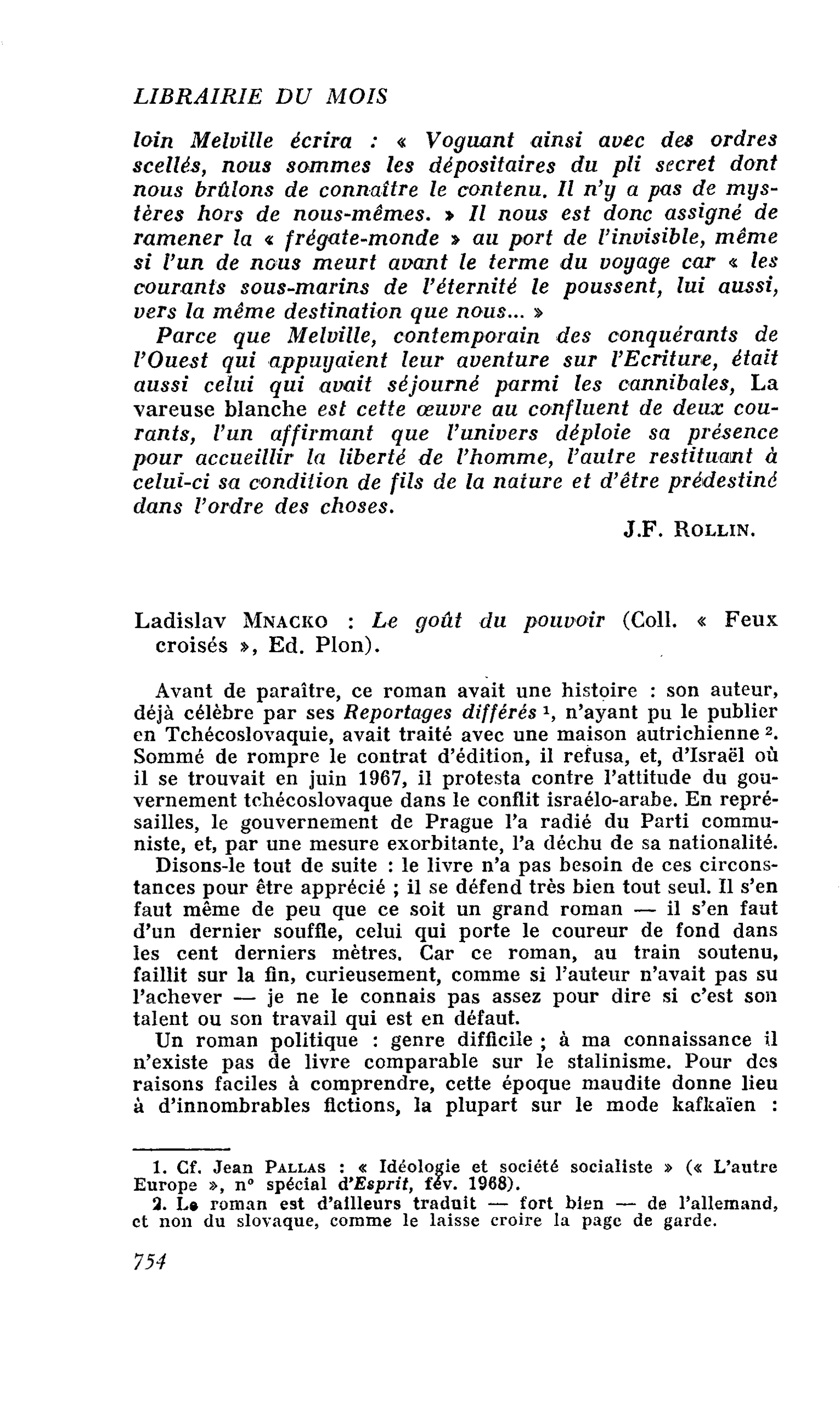 Ladislav Mnacko : Le goût du pouvoir