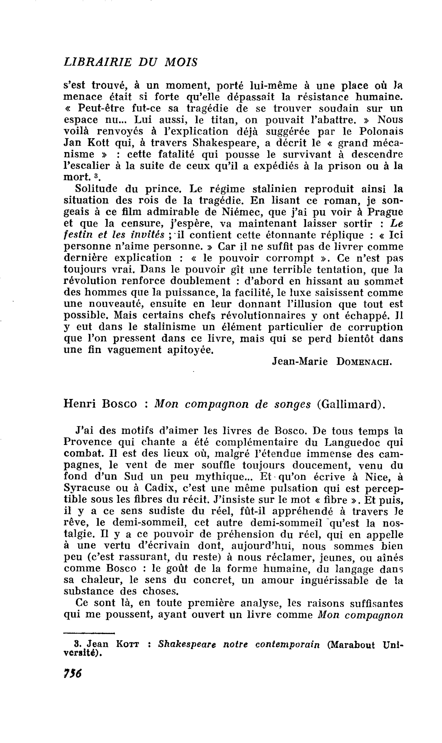 Henri Bosco : Mon compagnon de songes
