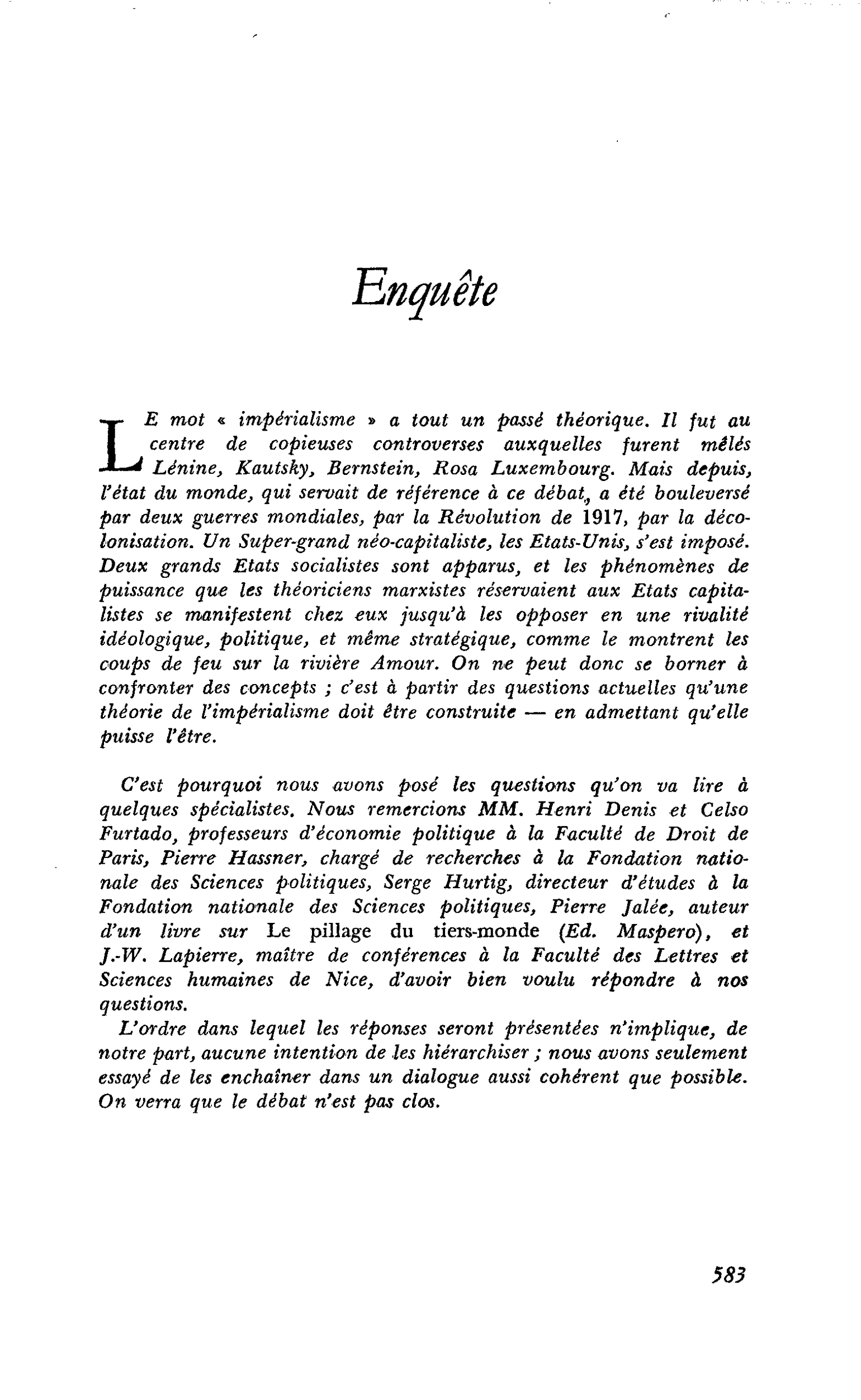 Enquête