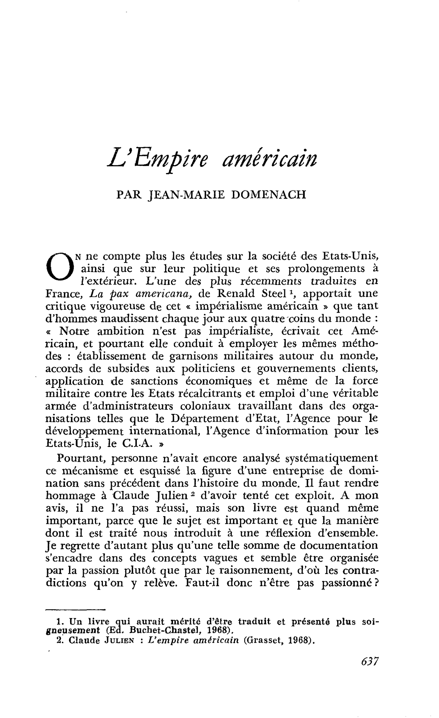 L’Empire américain