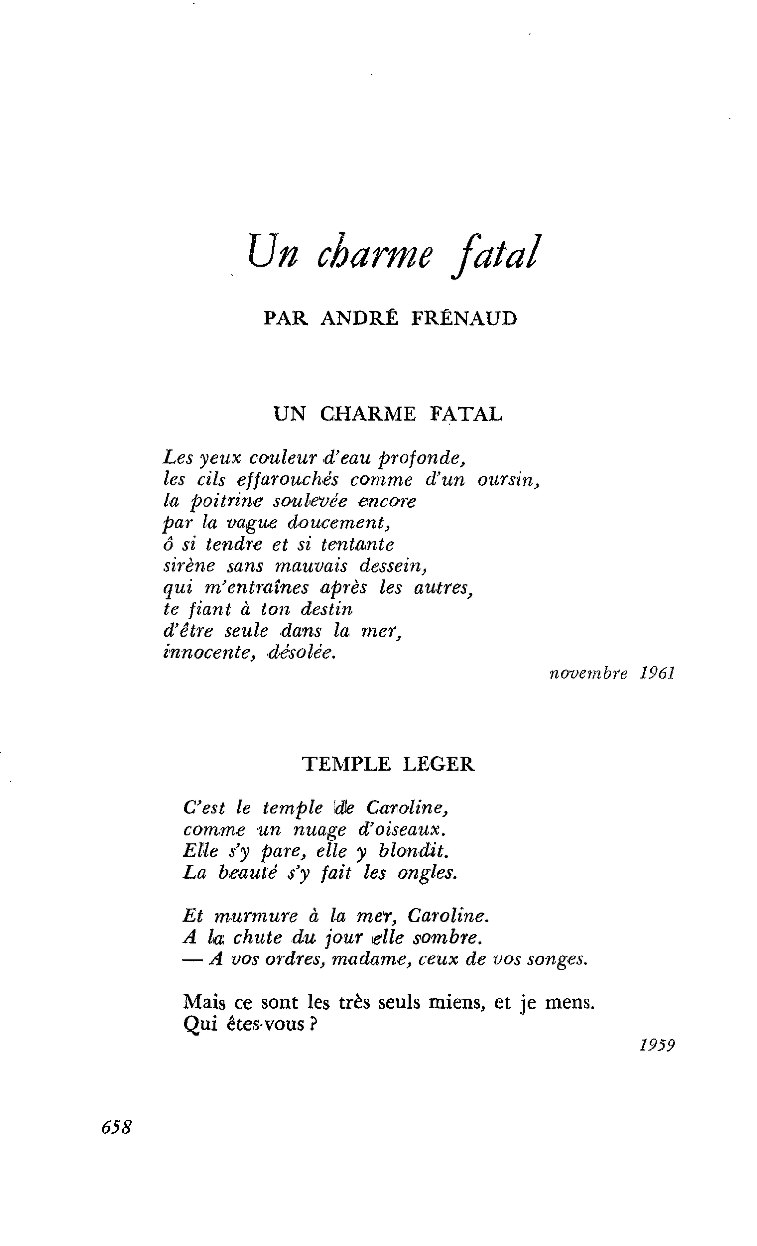 Un charme fatal