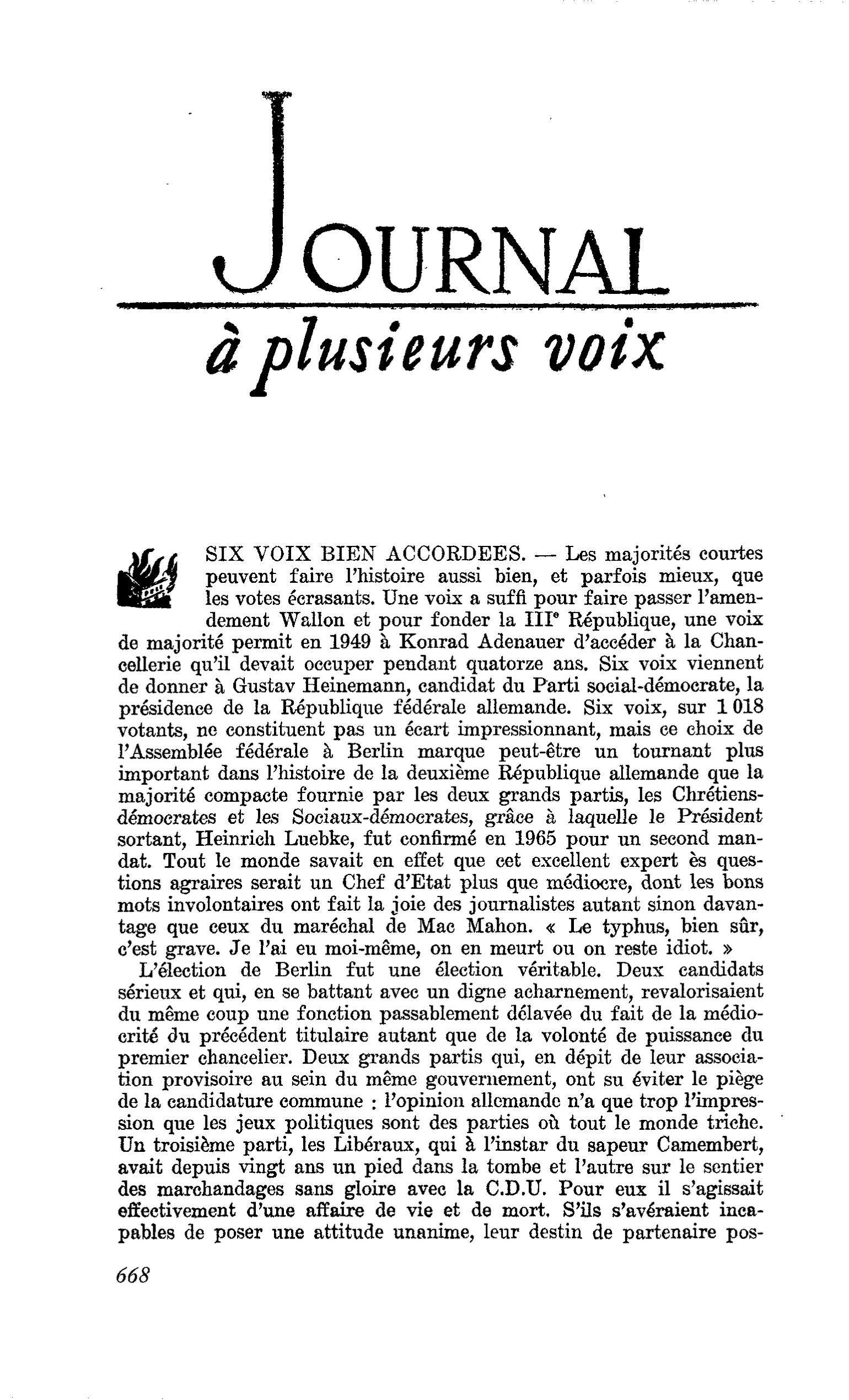 Six vois bien accordées