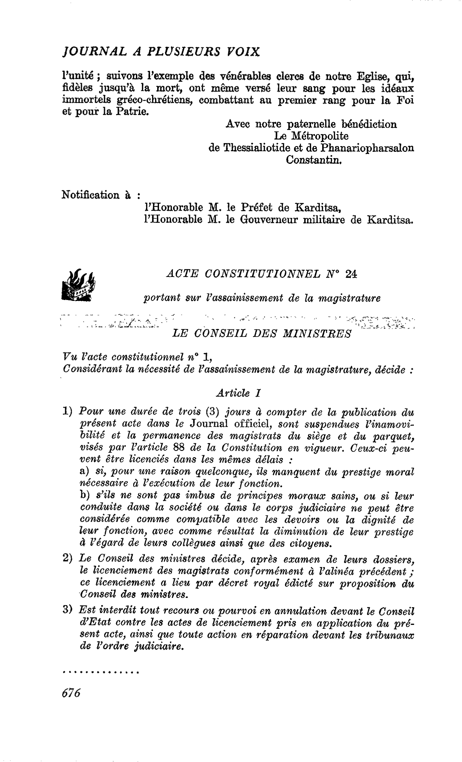 ACTE CONSTITUTIONNEL N° 24