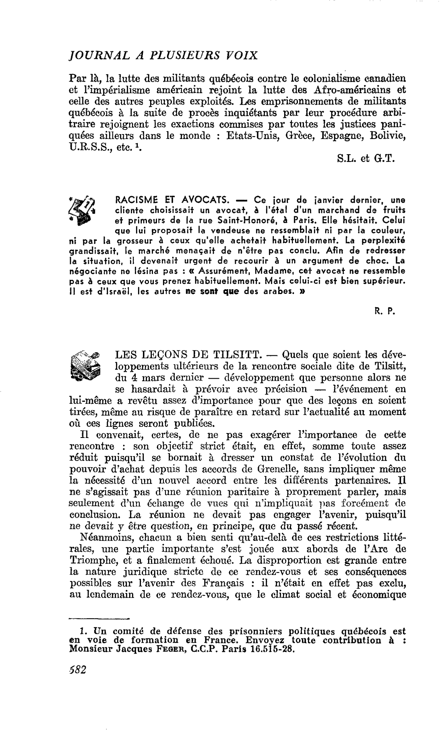 RACISME ET AVOCATS