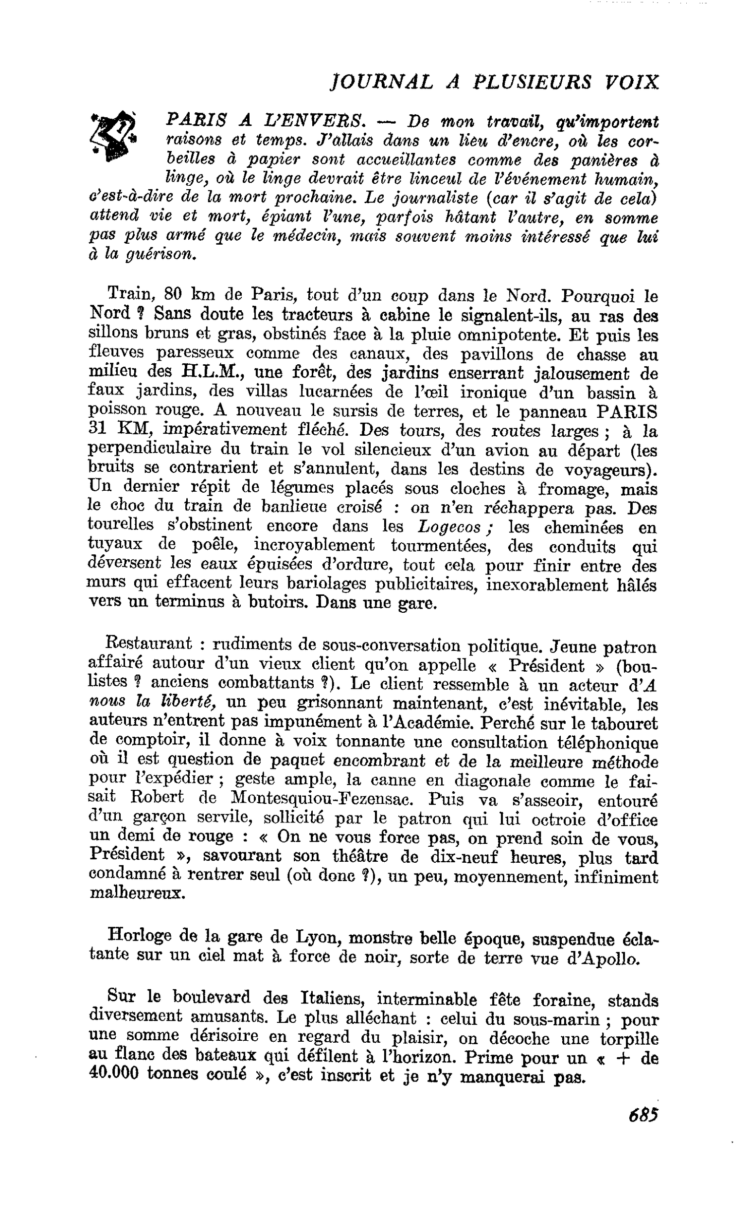 PARIS A L’ENVERS