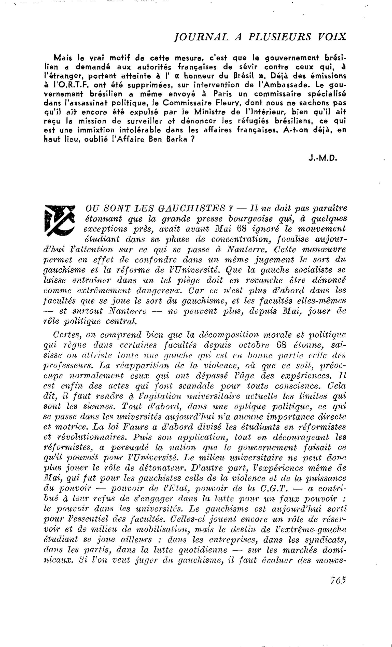 OU SONT LES GAUCHISTES ?
