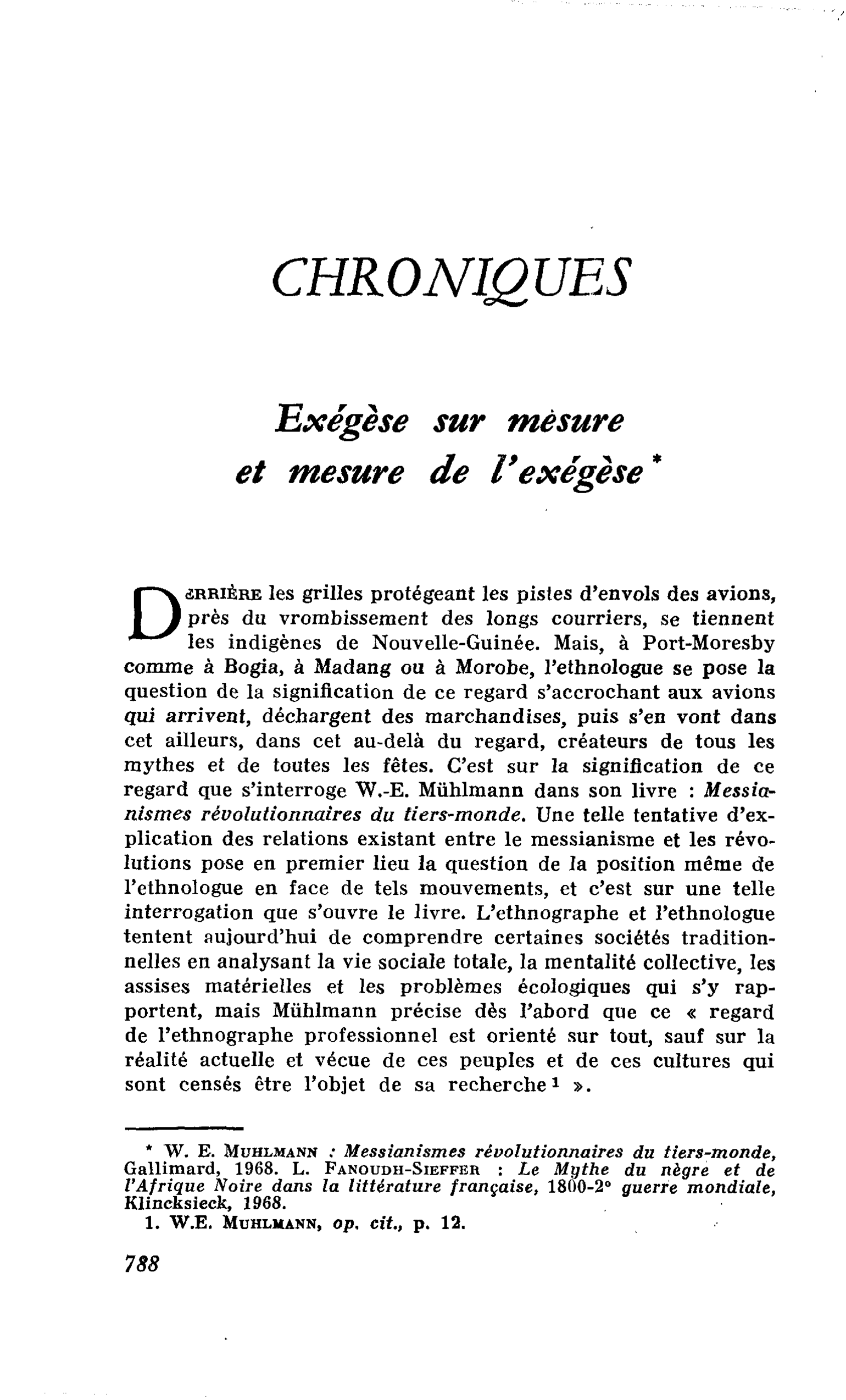Exégèse sur mesure et mesure de l’exégèse