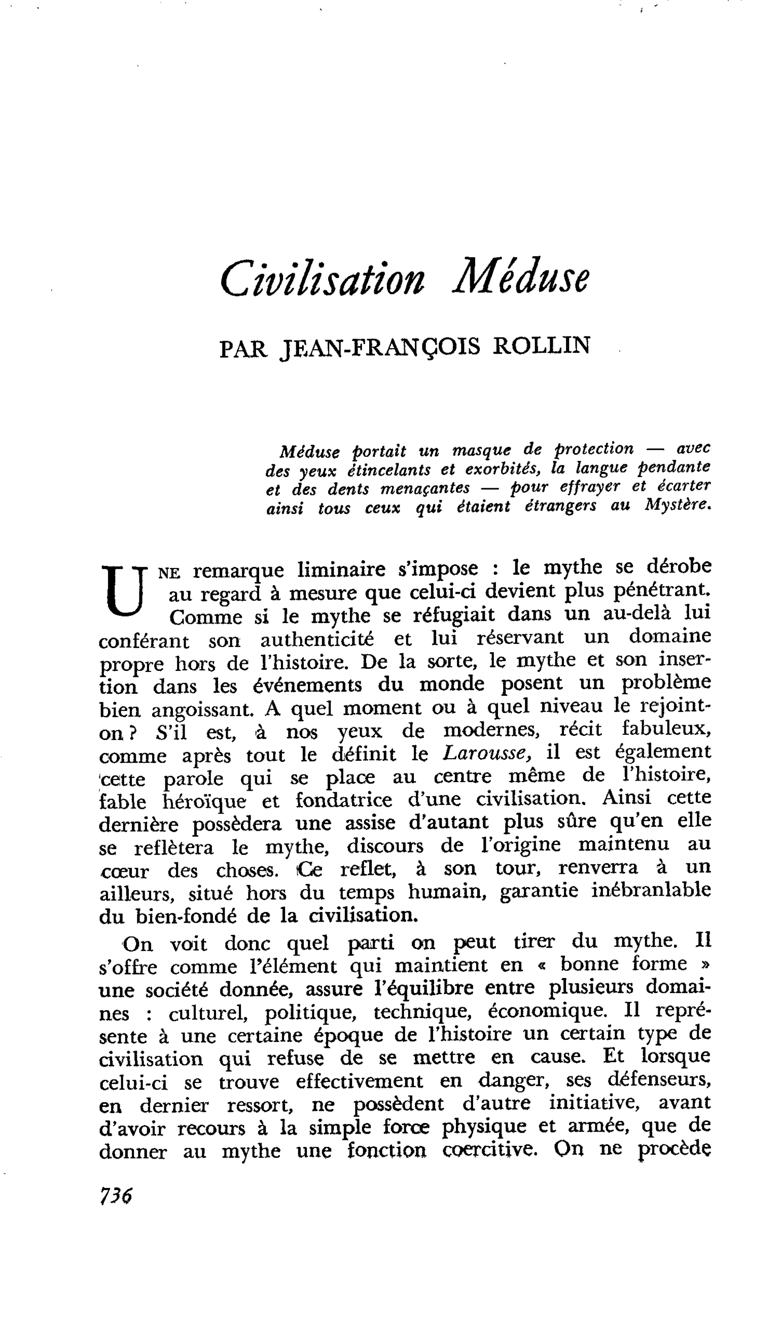 Civilisation Méduse