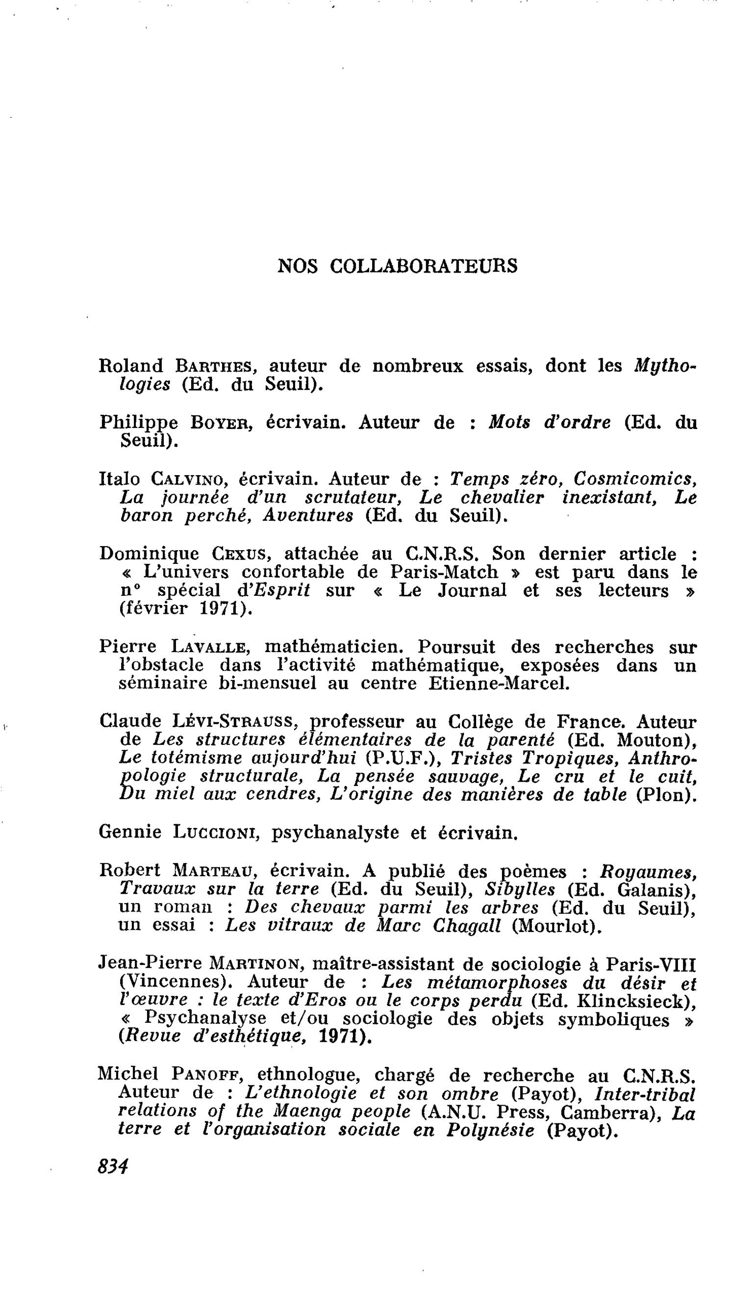 NOS COLLABORATEURS