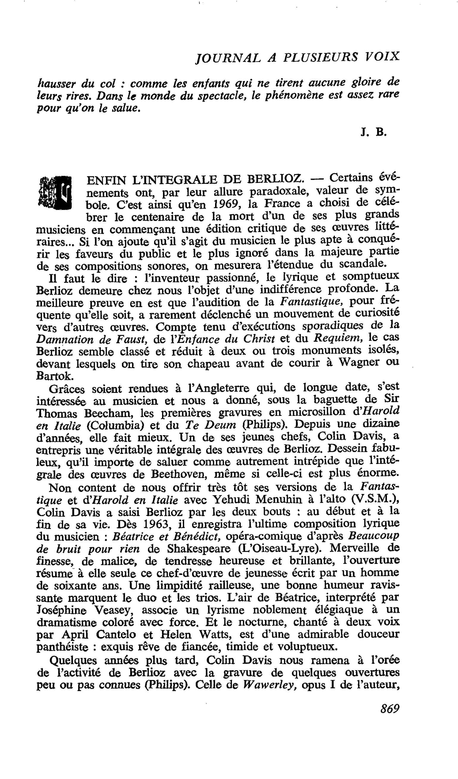 ENFIN L’INTEGRALE DE BERLIOZ