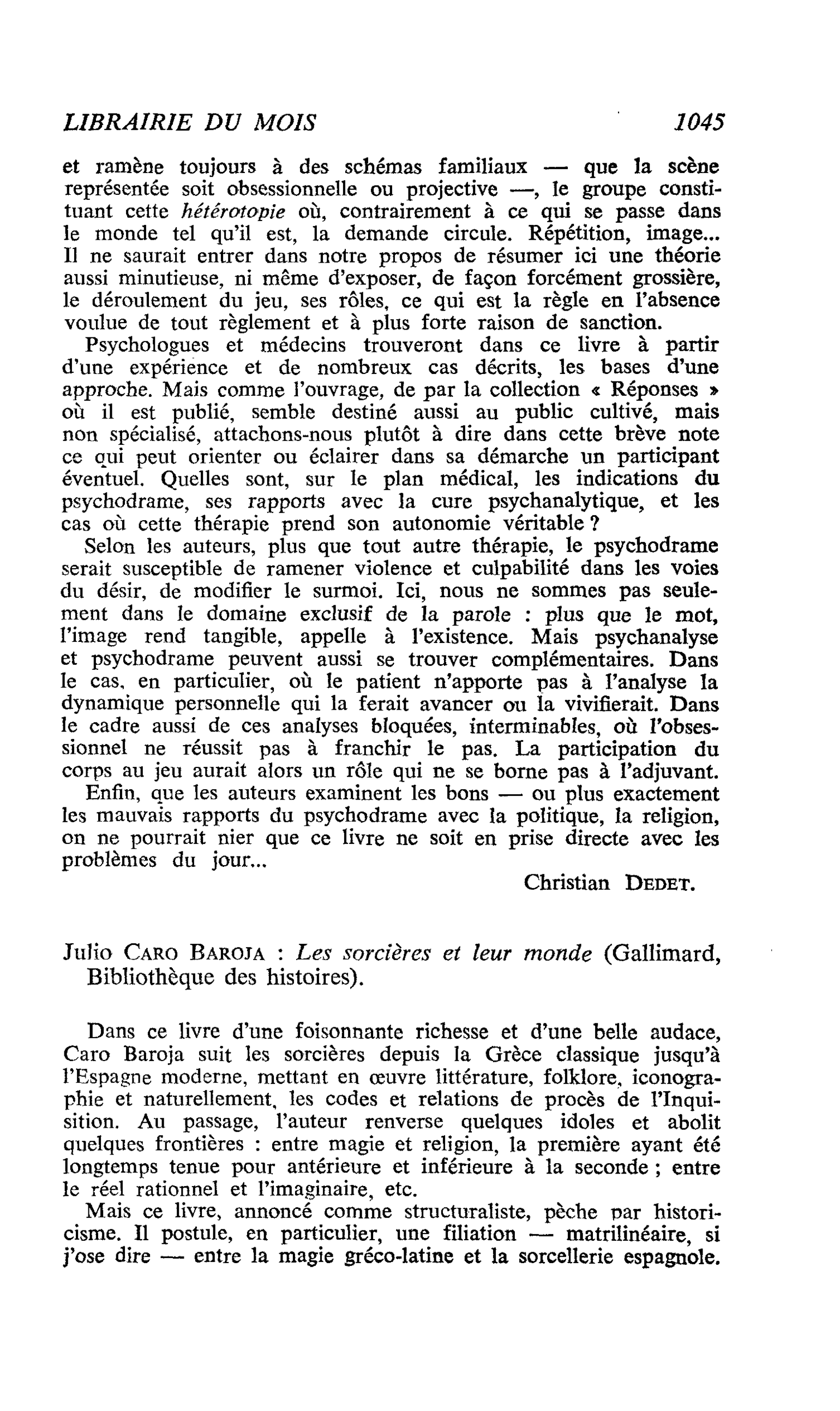 Julio Caro Baroja : Les sorcières et leur monde