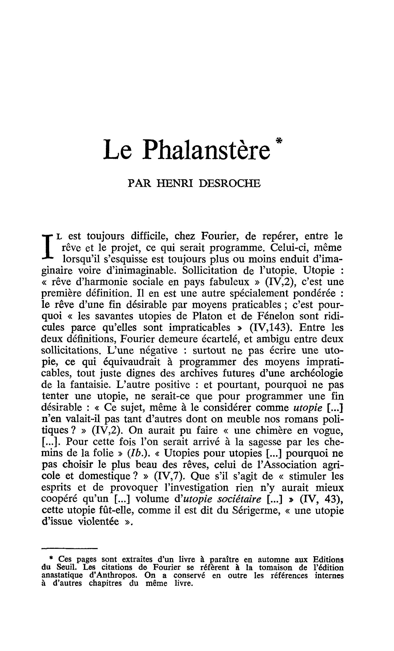 Le Phalanstère