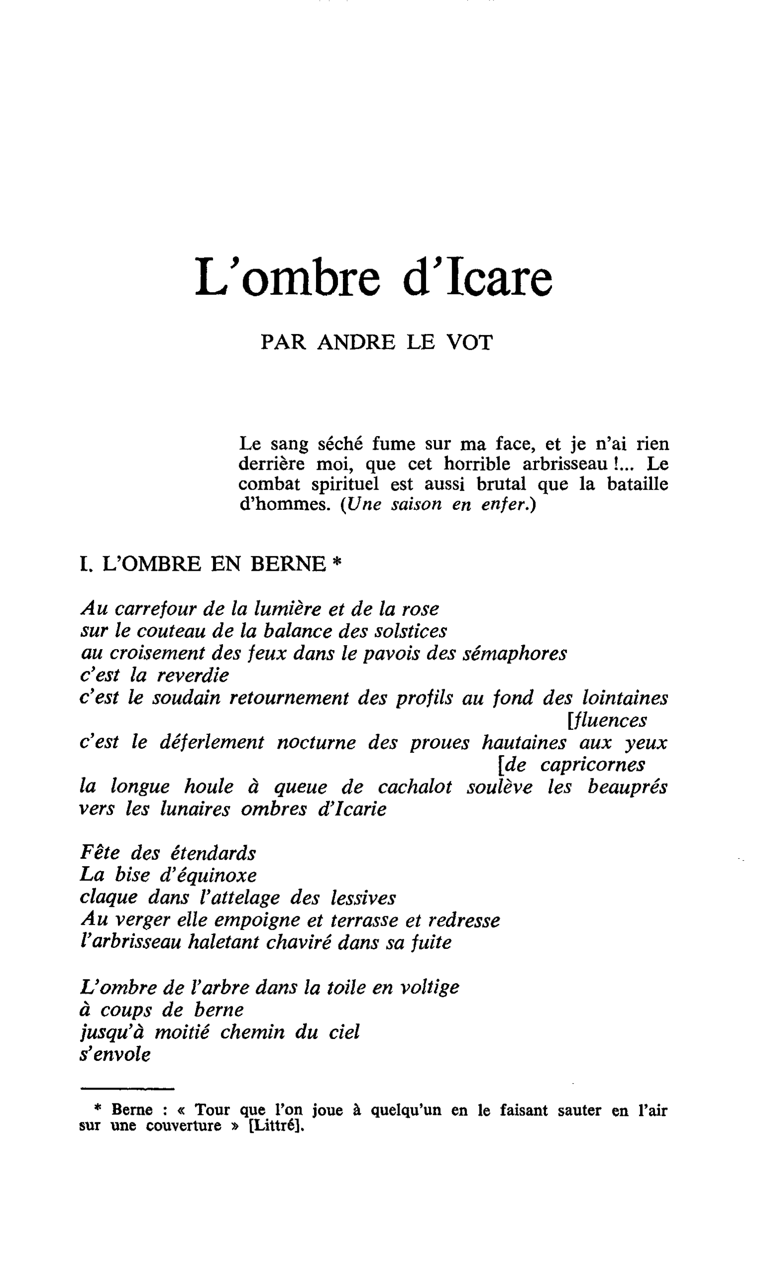 L’ombre d’Icare