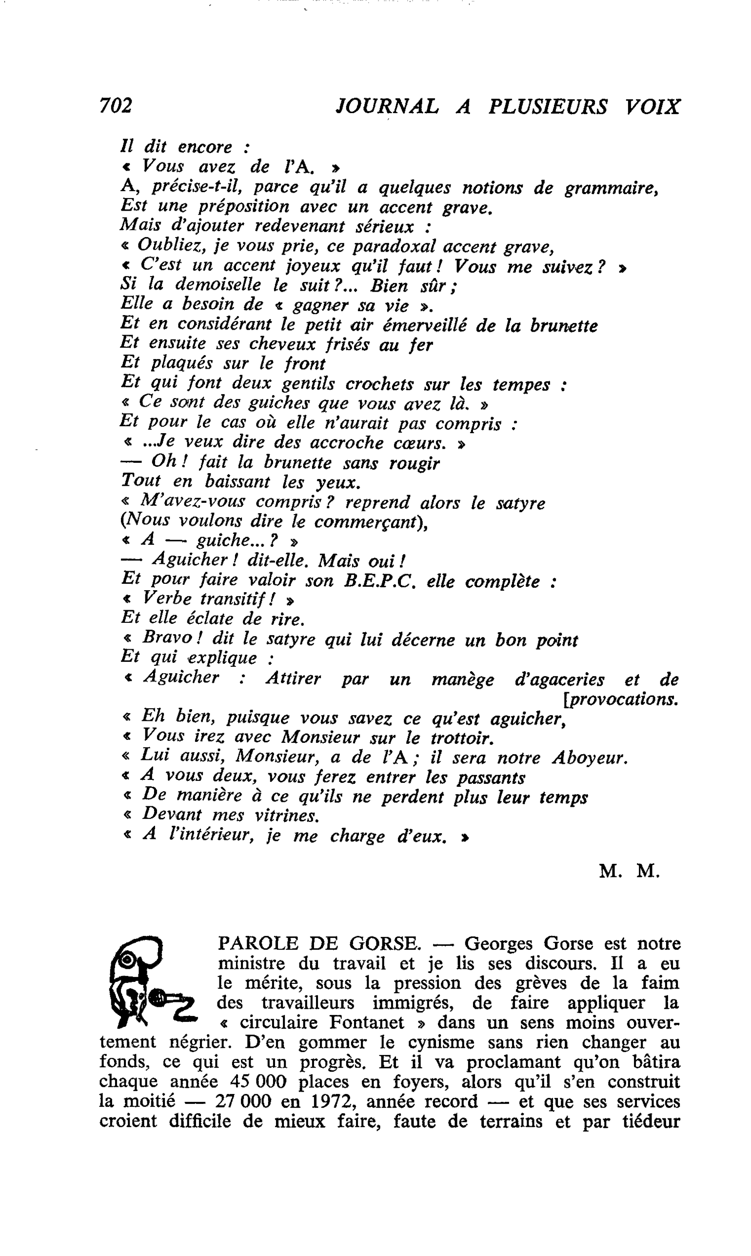 PAROLE DE GORSE
