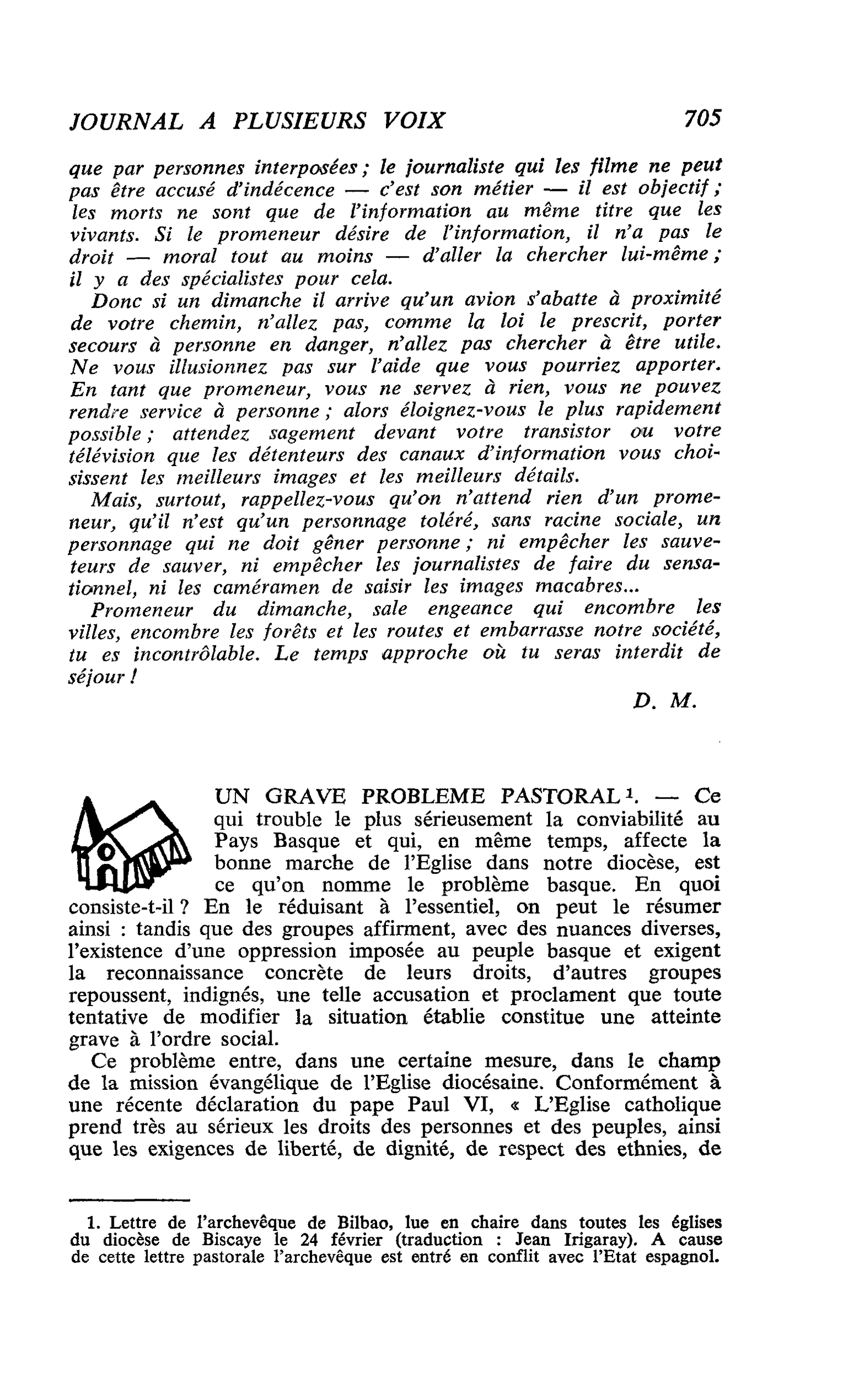UN GRAVE PROBLEME PASTORAL