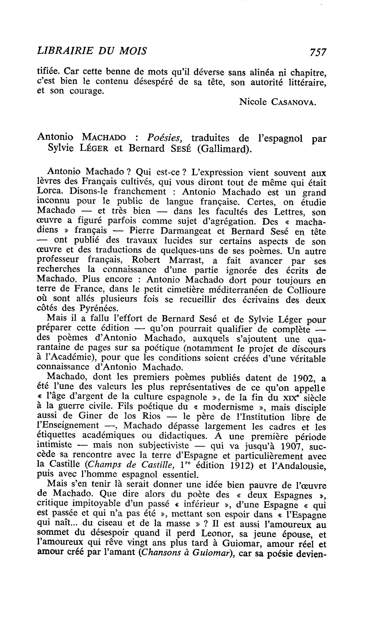 Antonio Machado : Poésies, 