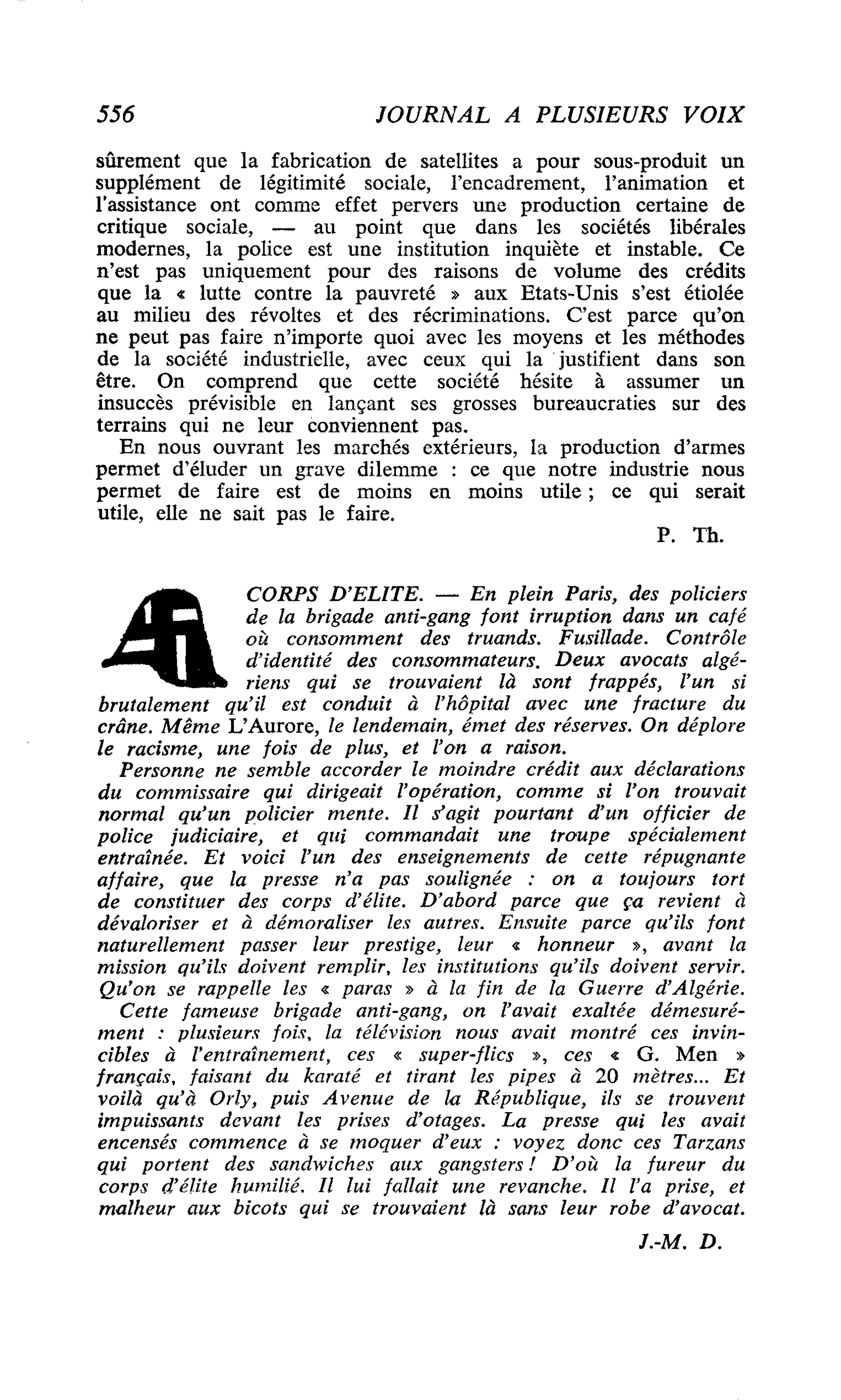 CORPS D’ELITE