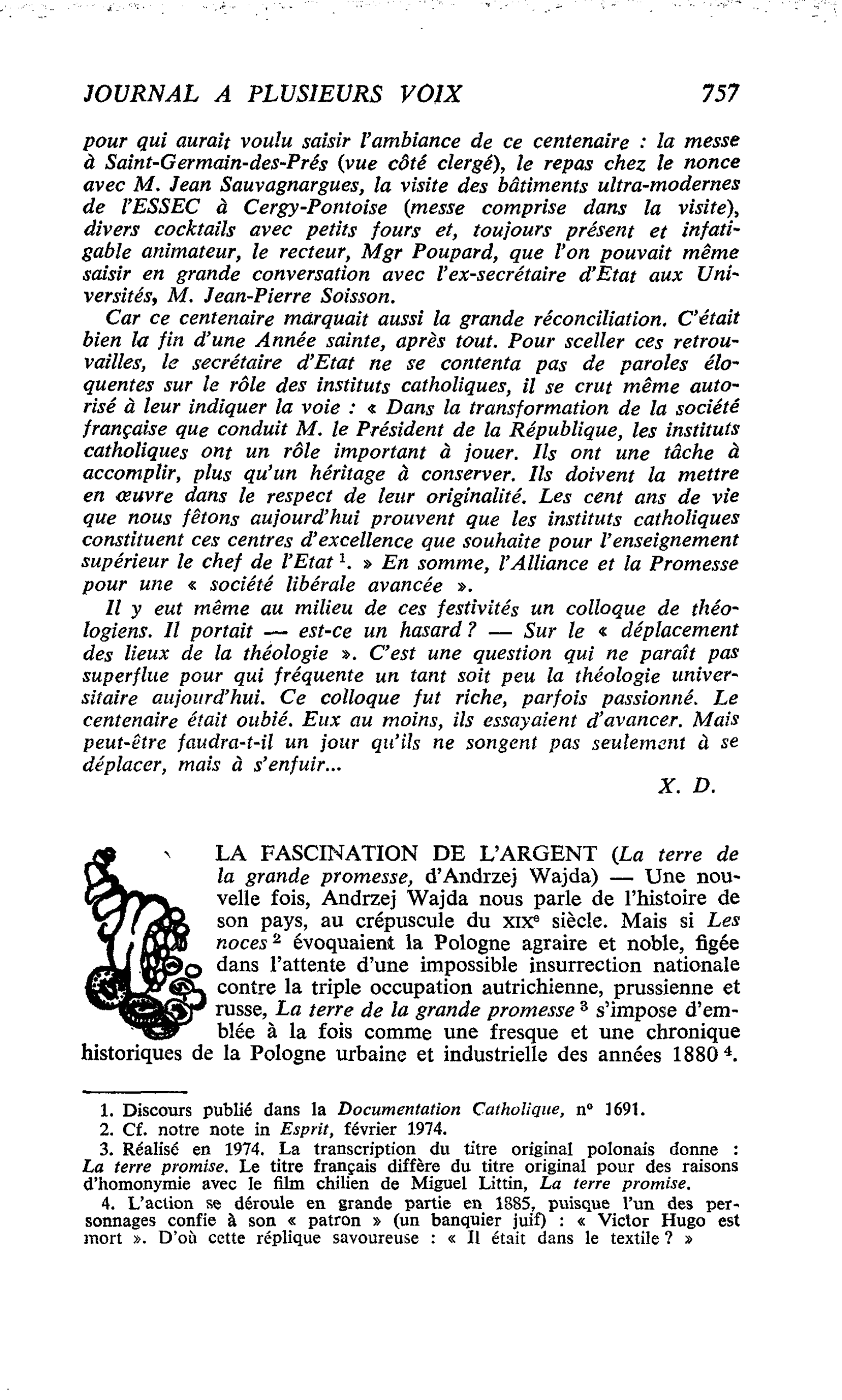 LA FASCINATION DE L’ARGENT