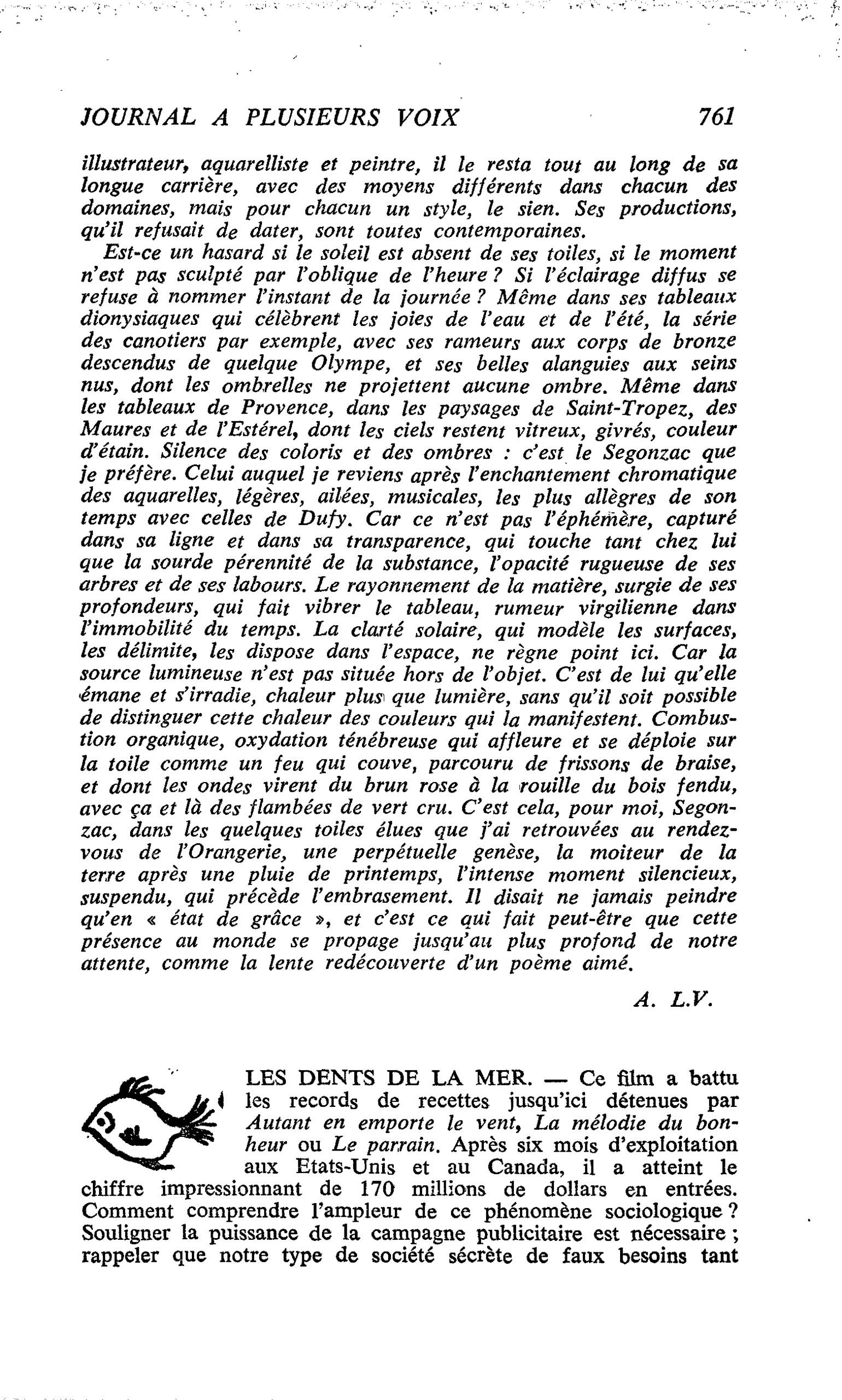LES DENTS DE LA MER
