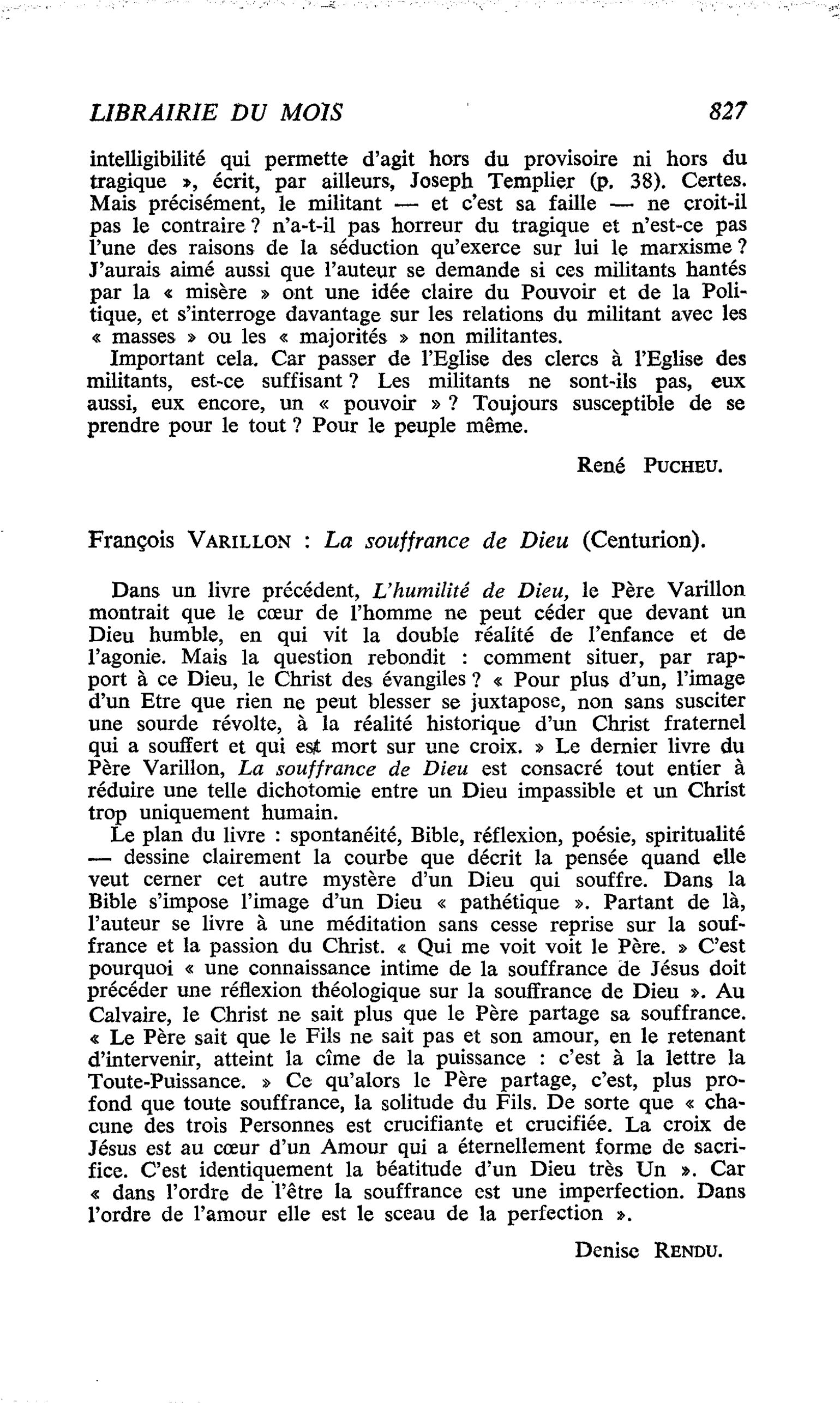François Varillon : La souffrance de Dieu