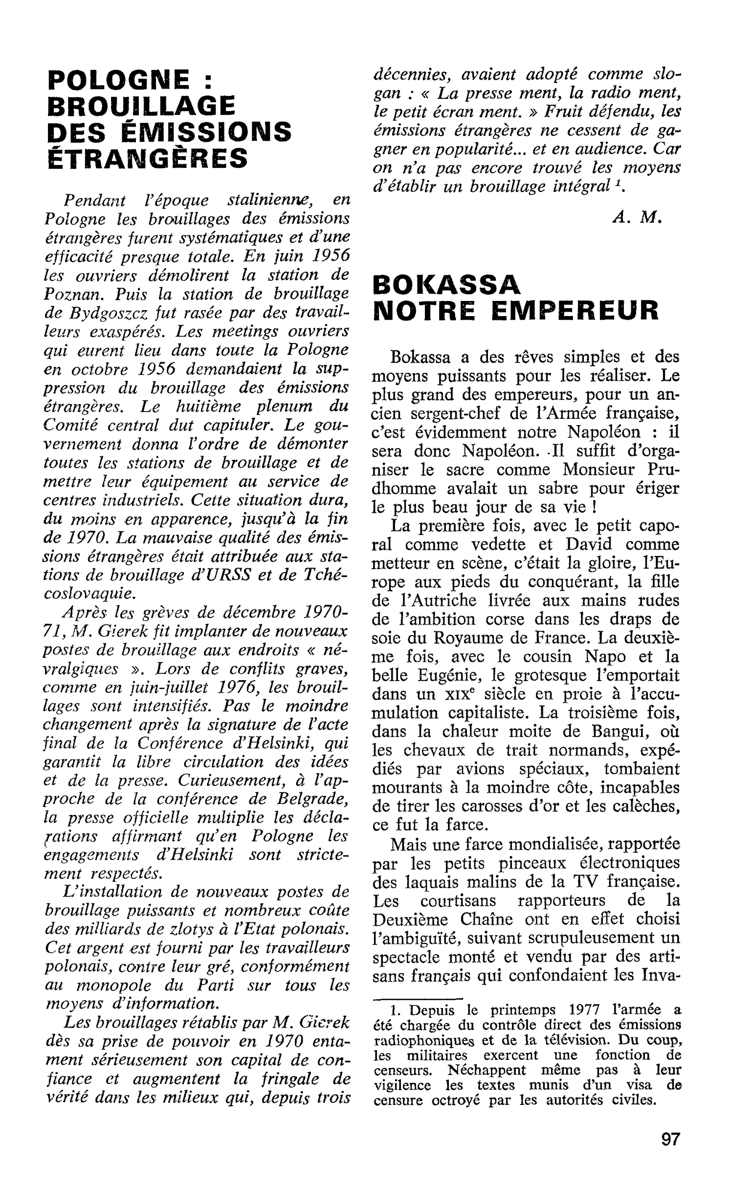 BOKASSA NOTRE EMPEREUR
