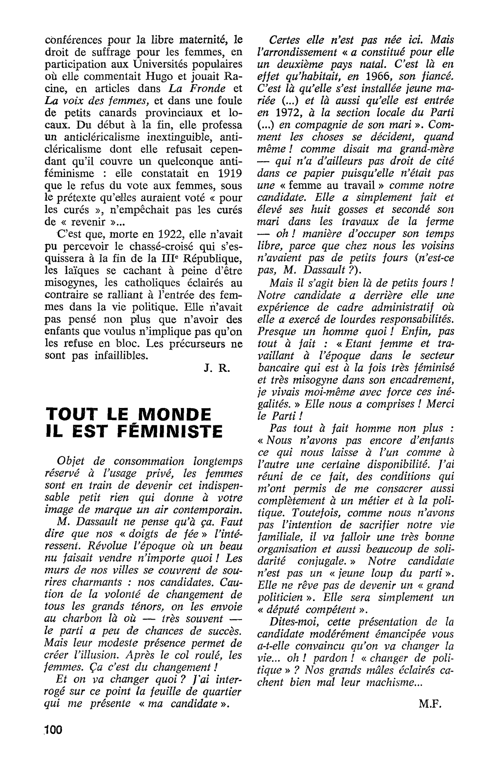 TOUT LE MONDE IL EST FÉMINISTE