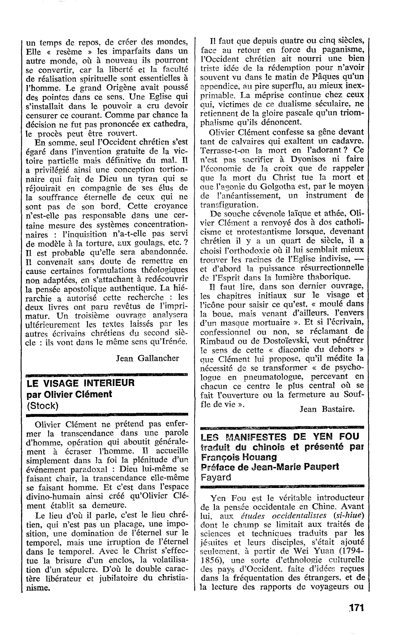 LES MANIFESTES DE YEN FOU