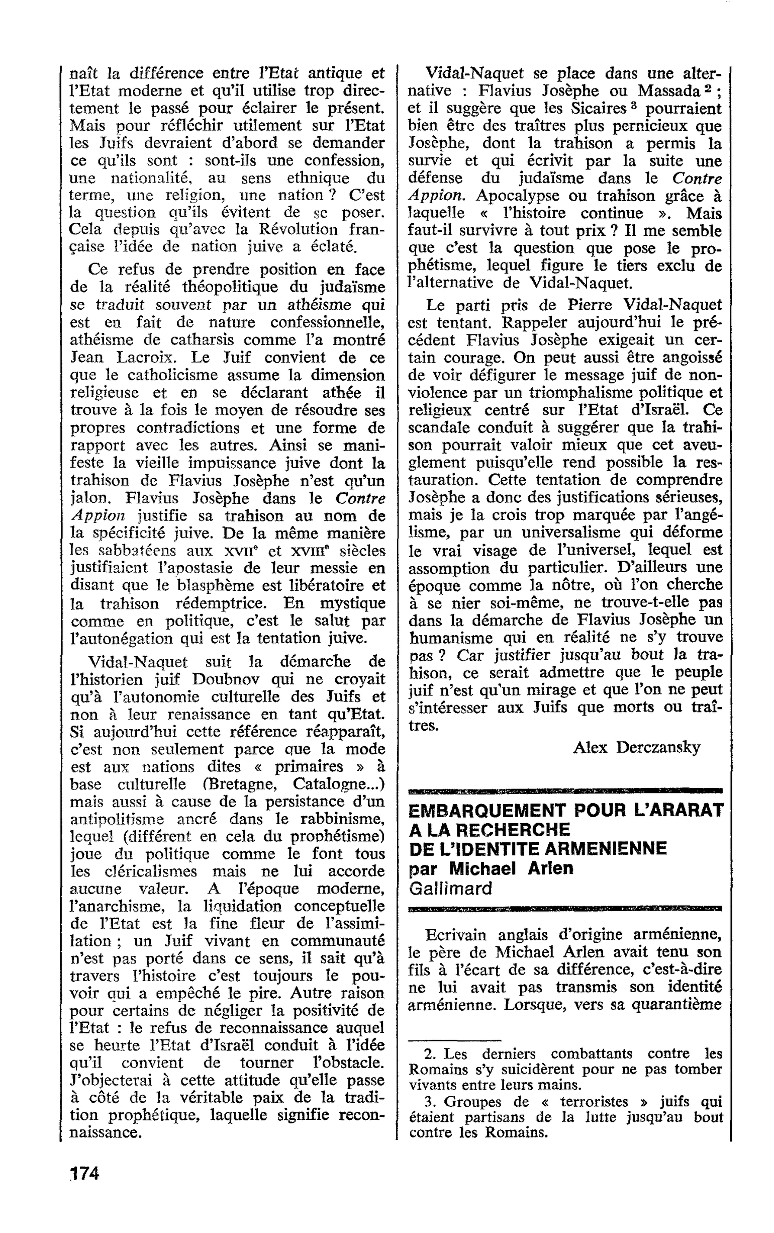 EMBARQUEMENT POUR L’ARARAT A LA RECHERCHE DE L’IDENTITE ARMENIENNE par Michael Arien