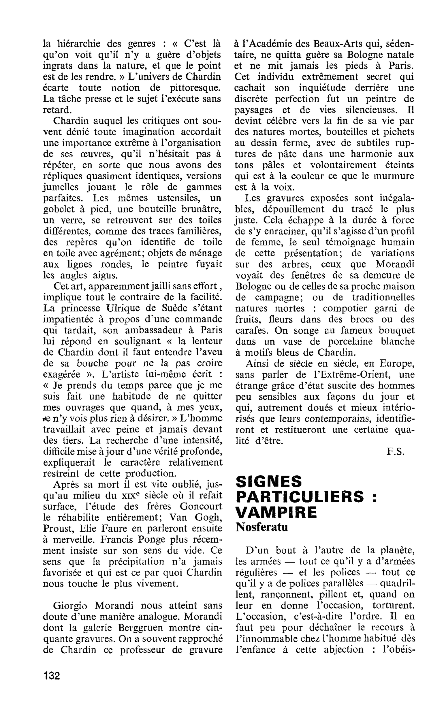 SIGNES PARTICULIERS : VAMPIRE Nosferatu