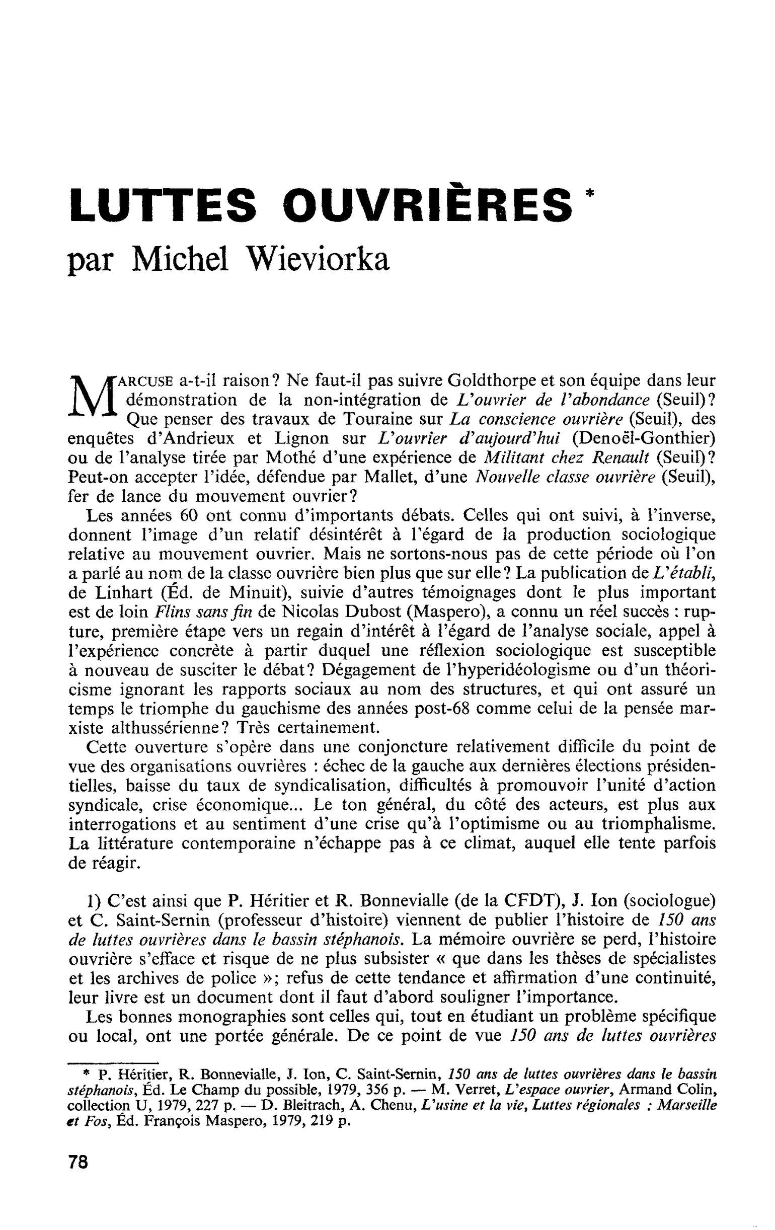 LUTTES OUVRIÈRES