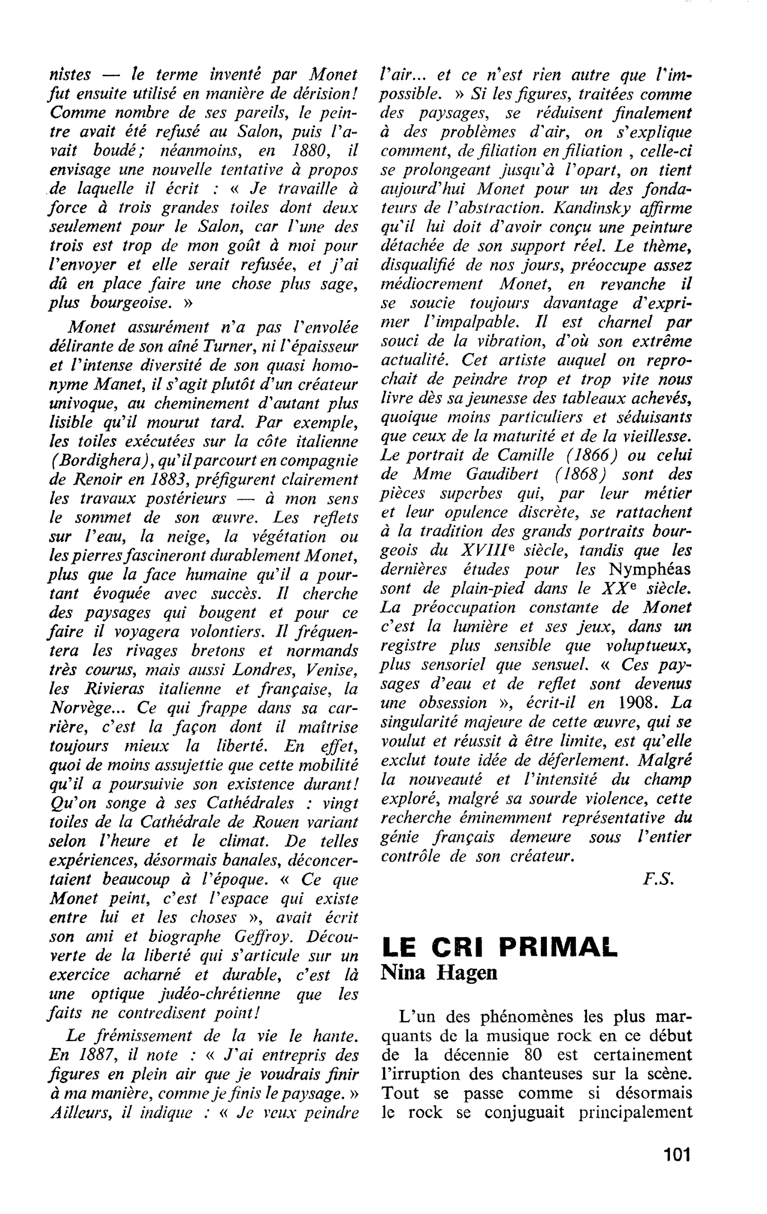 LE CRI PRIMAL. Nina Hagen